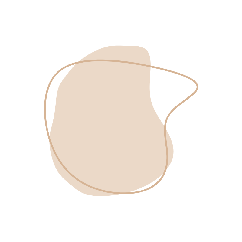 Abstract minimalist digital artwork with beige and brown irregular shapes and lines on a black background.