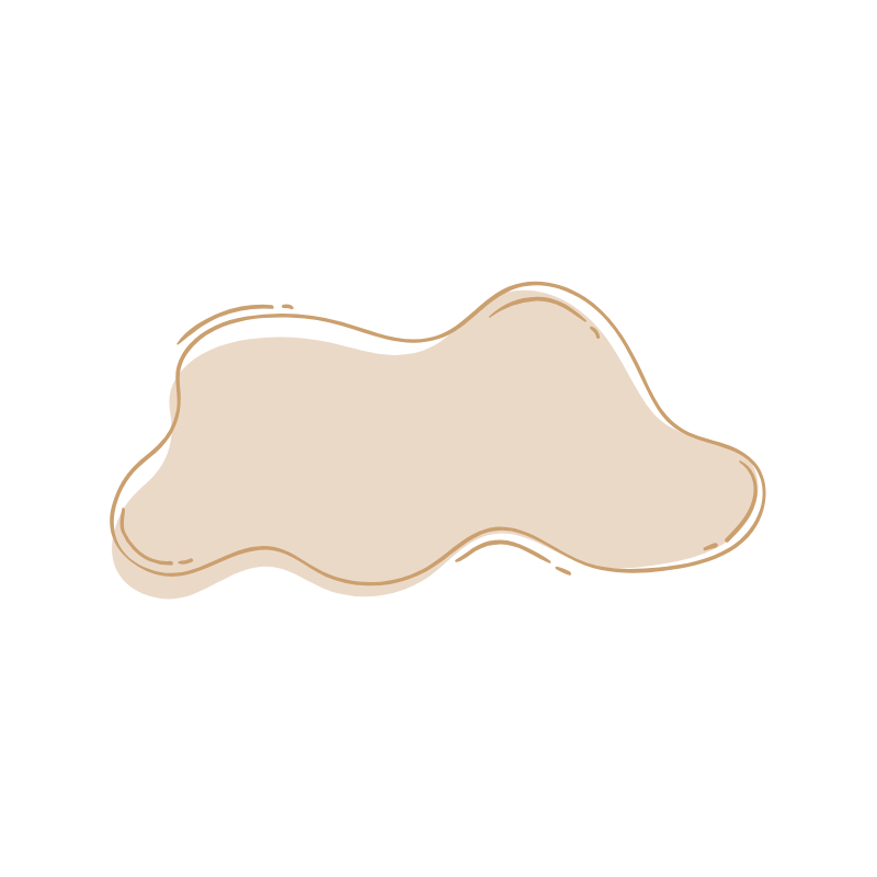 Illustration of a cream-colored abstract, irregular shape with a wavy outline on a black background.