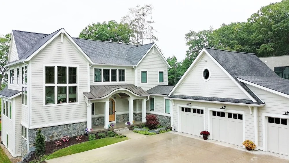 Transitional waterfront home.