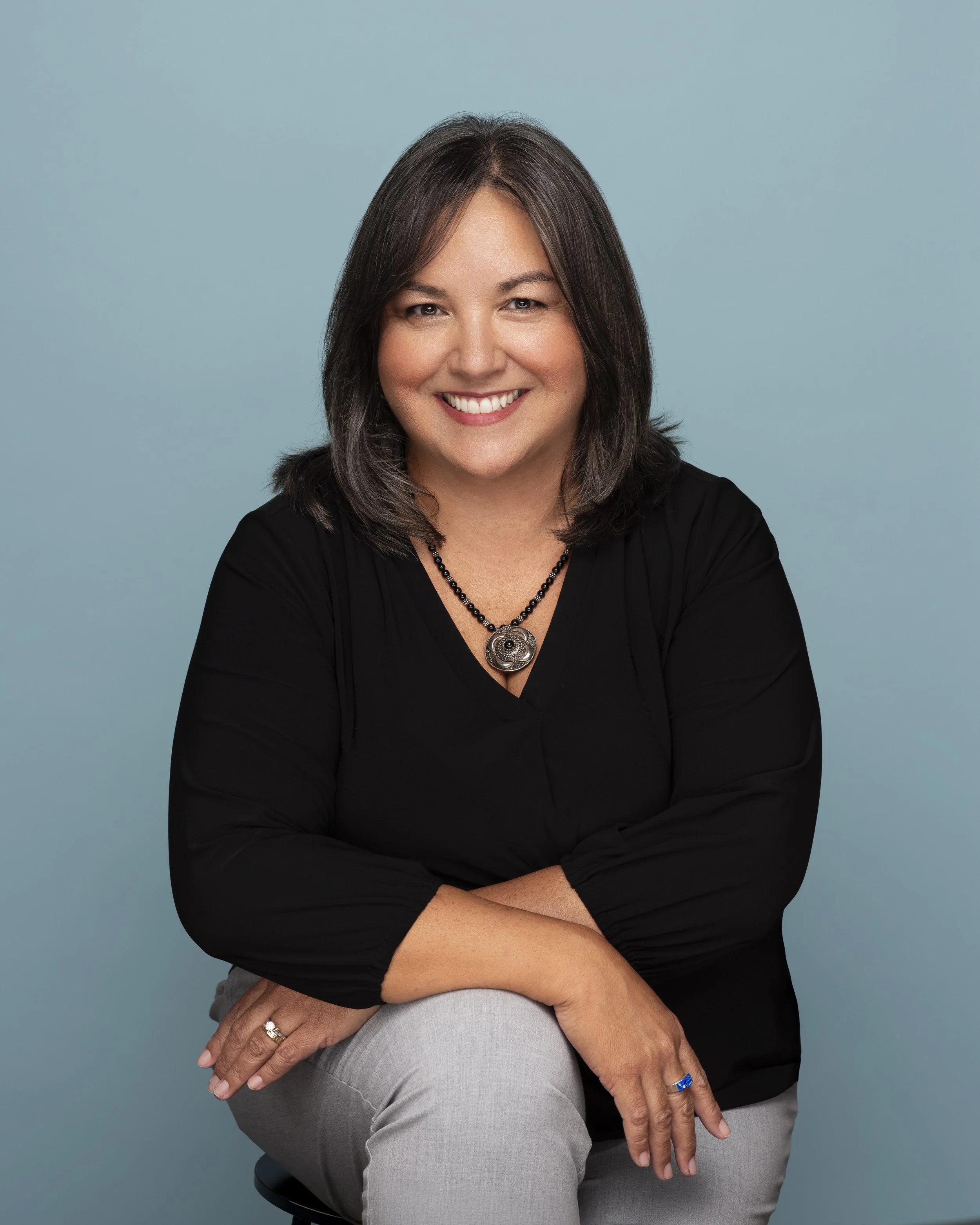 Smiling color photo of Jane Clark