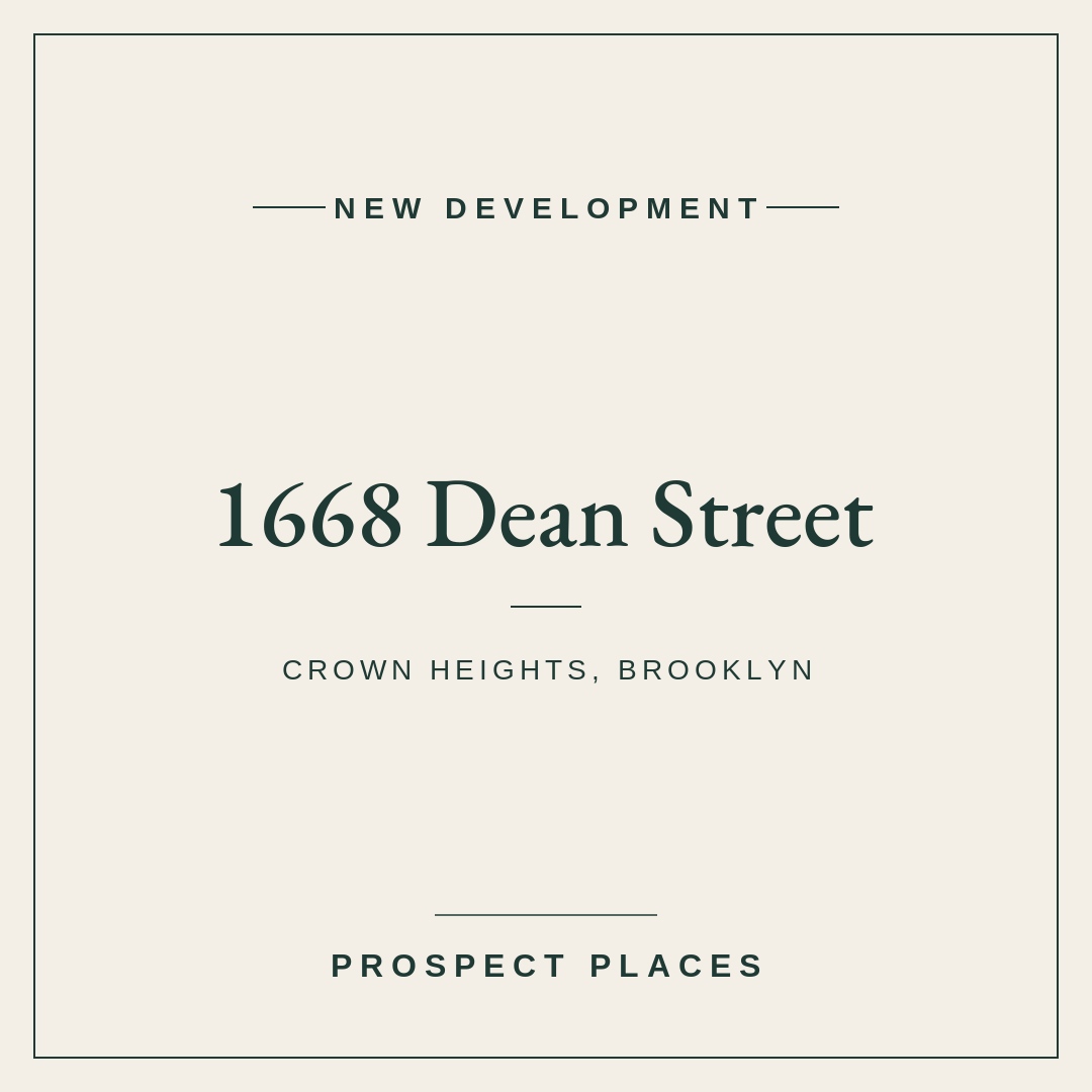 Brand-New Condos Near Utica Avenue at 1668 Dean Street
