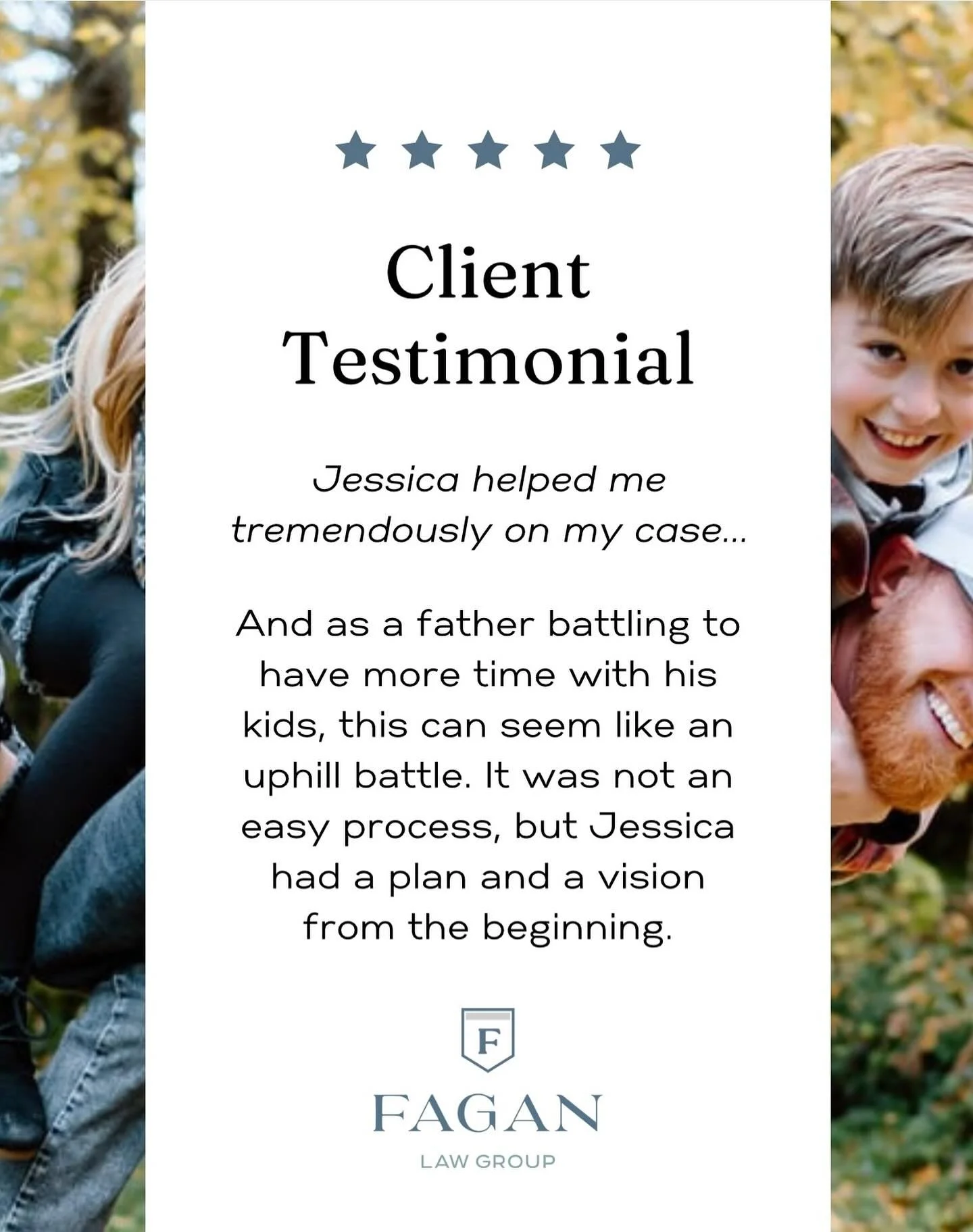 Thrilled to receive another thoughtful client review&mdash;your trust means everything to us. Helping families find a fresh start is at the heart of what we do at @faganlaw Thank you for letting us be part of your journey. #FamilyLaw #DivorceSupport 