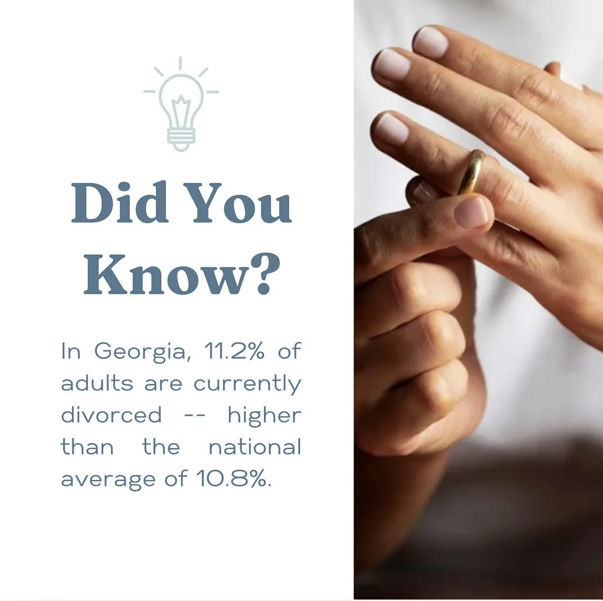 Did you know? Georgia&rsquo;s divorce rate is higher than the national average. Considering a fresh start? Our team at @faganlaw is here to support you every step of the way.