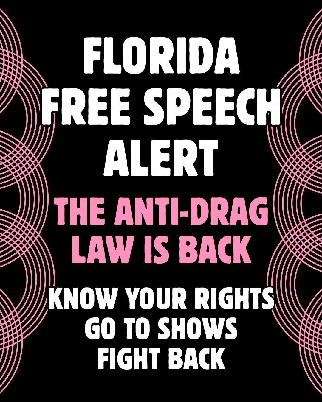 🚨 FLORIDA DRAG EMERGENCY 🚨

This is urgent. Florida&rsquo;s anti-drag law just went back into effect after being blocked for 2.5 years. The attorney general is already weaponizing it to harass drag performers and venues.

He&rsquo;s subpoenaing res