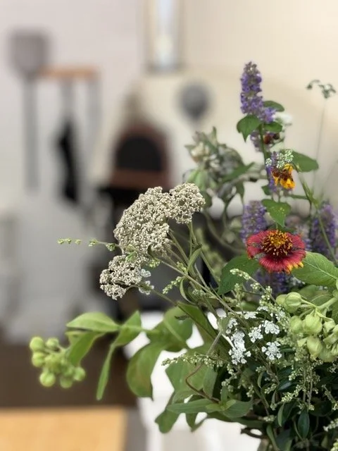 Flowers at Aglio Pizzeria