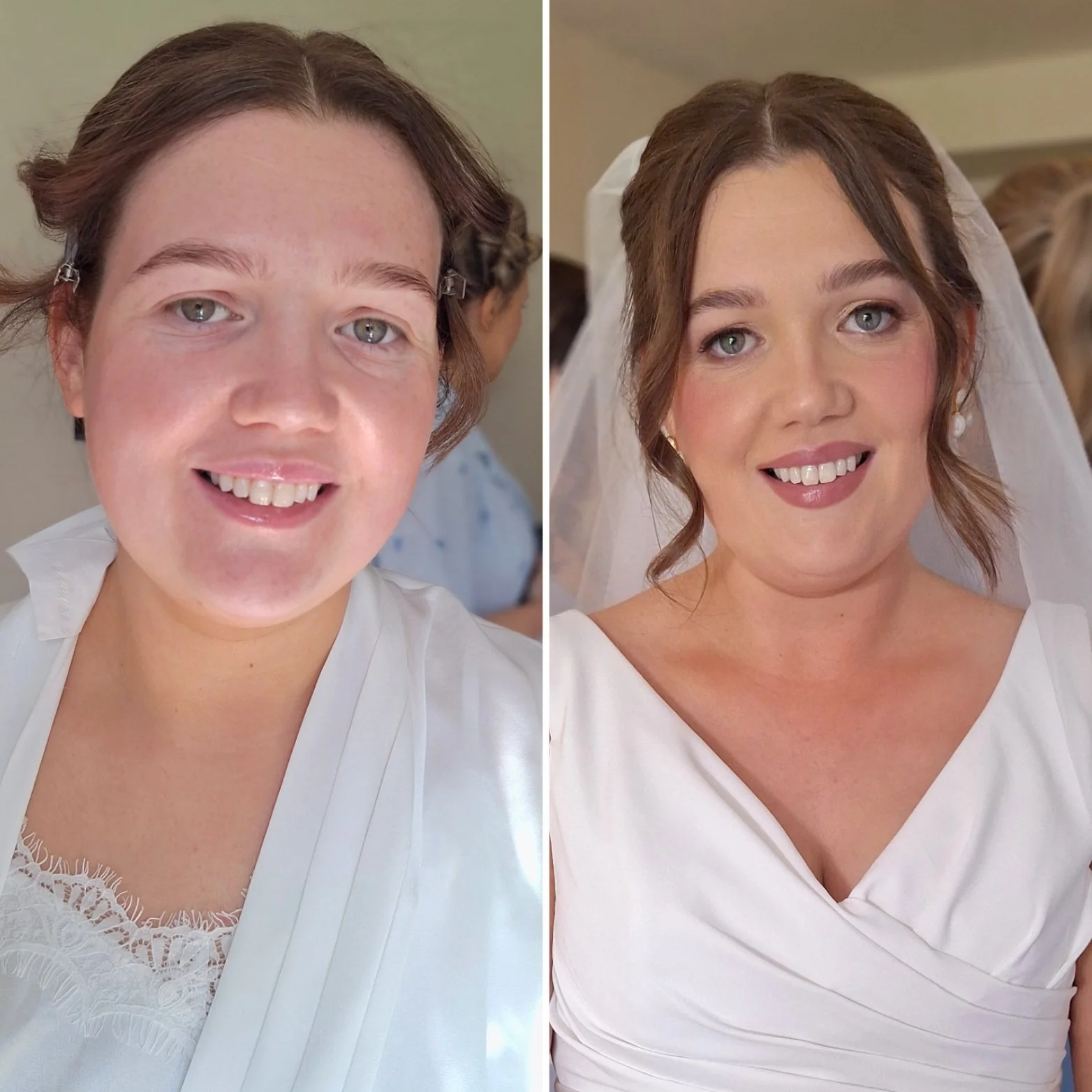 Brooklodge Bridal make up transformation, natural glam, natural enhancements, April brides 