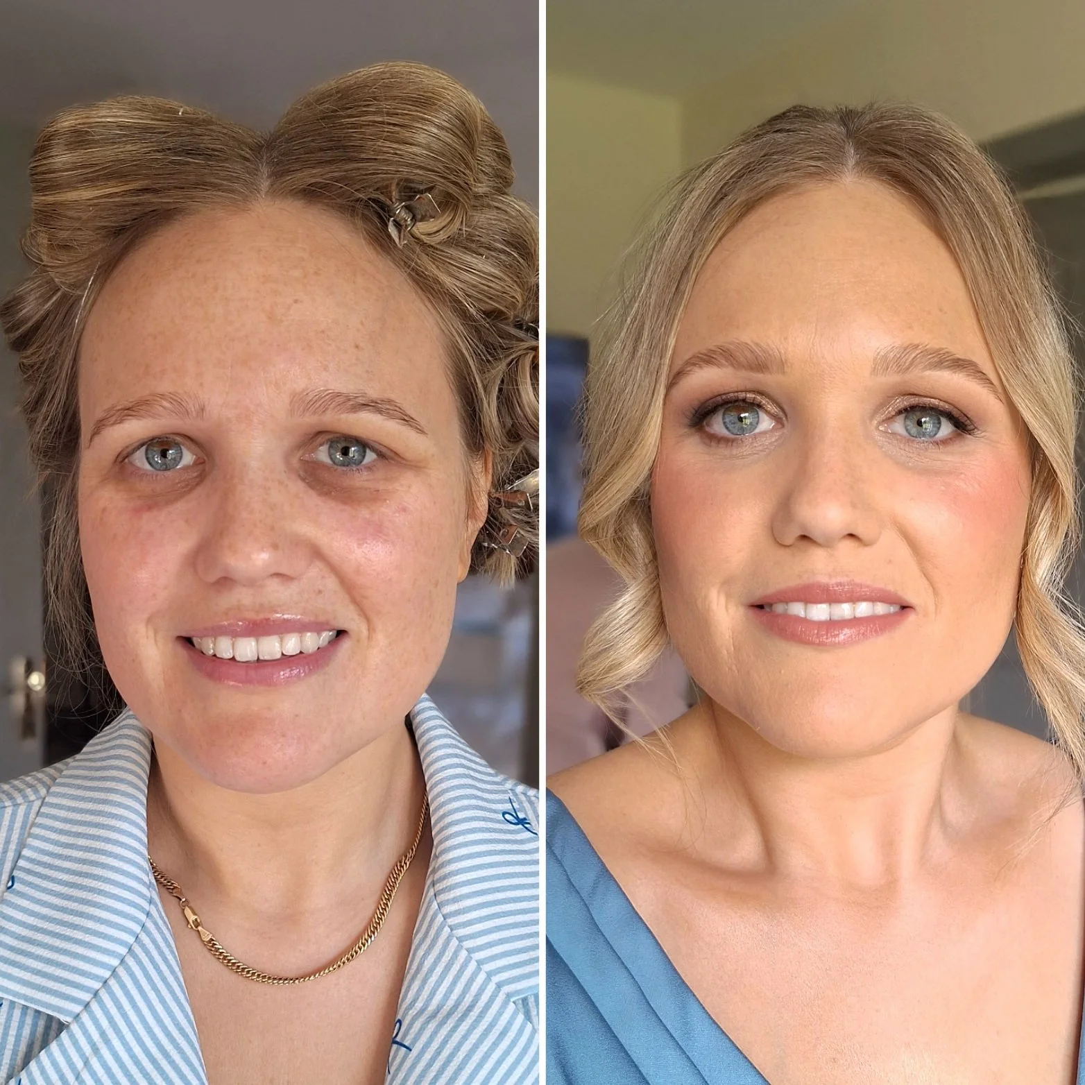 Brooklodge bridesmaid transformation, dark circle coverage, kosas color corrector, even skin tone, natural make up