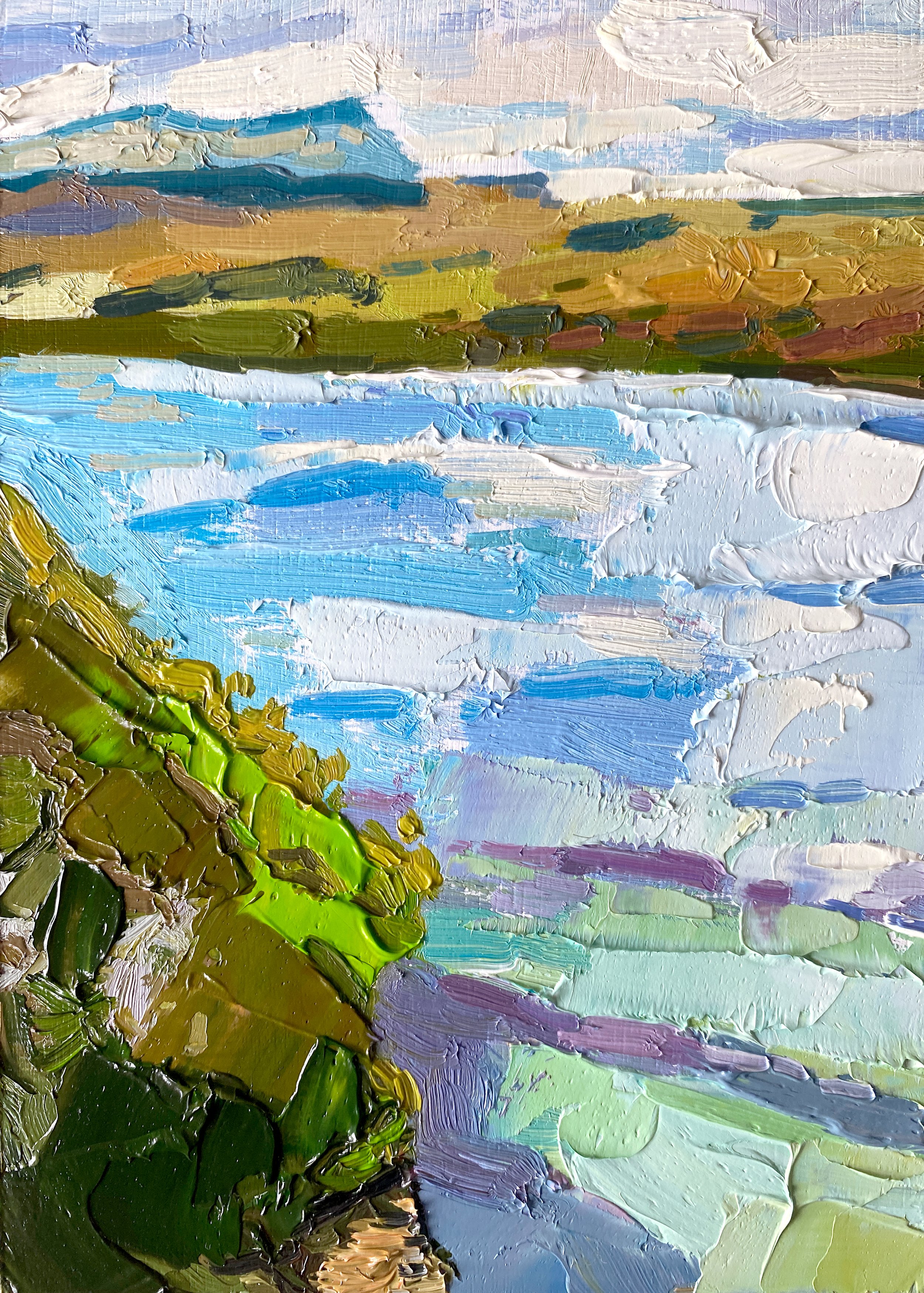 Reflections Under Castle Varrich, 5" x 7" oil on panel £100