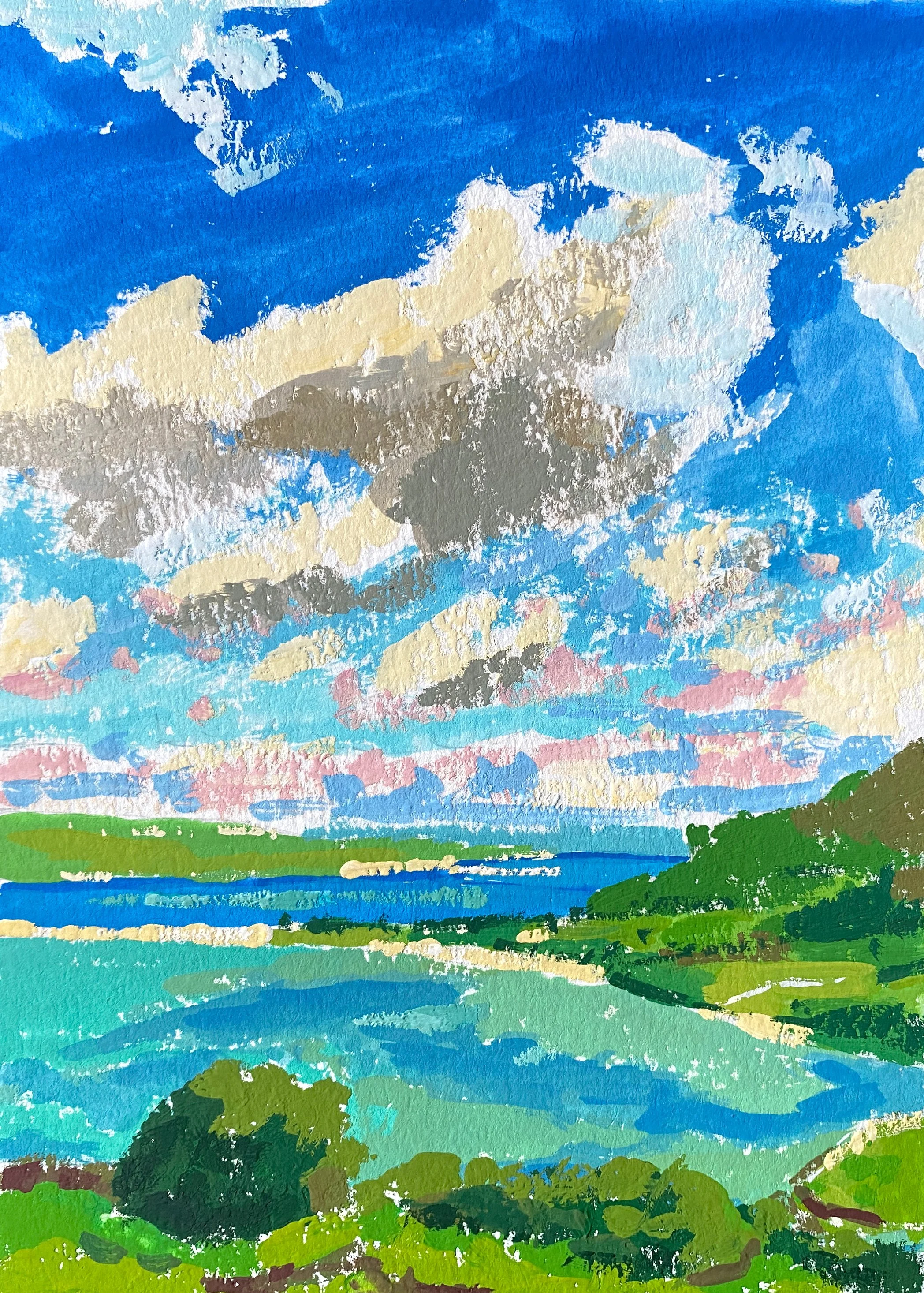 Kyle of Tongue, 5" x 7"  Gouache on paper. £80