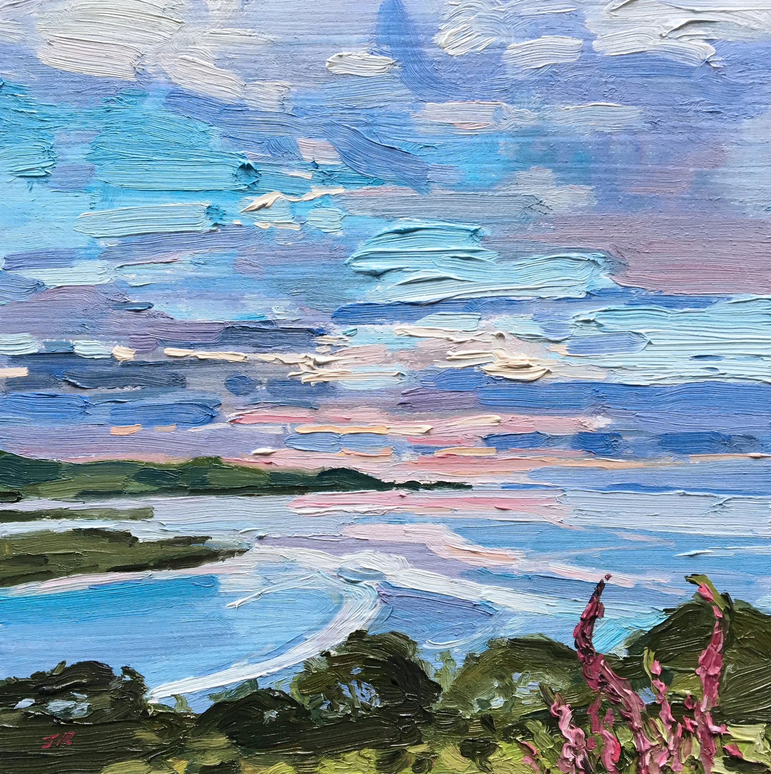Scalpsie Bay Viewpoint, 8" x 8" oil on panel. £200