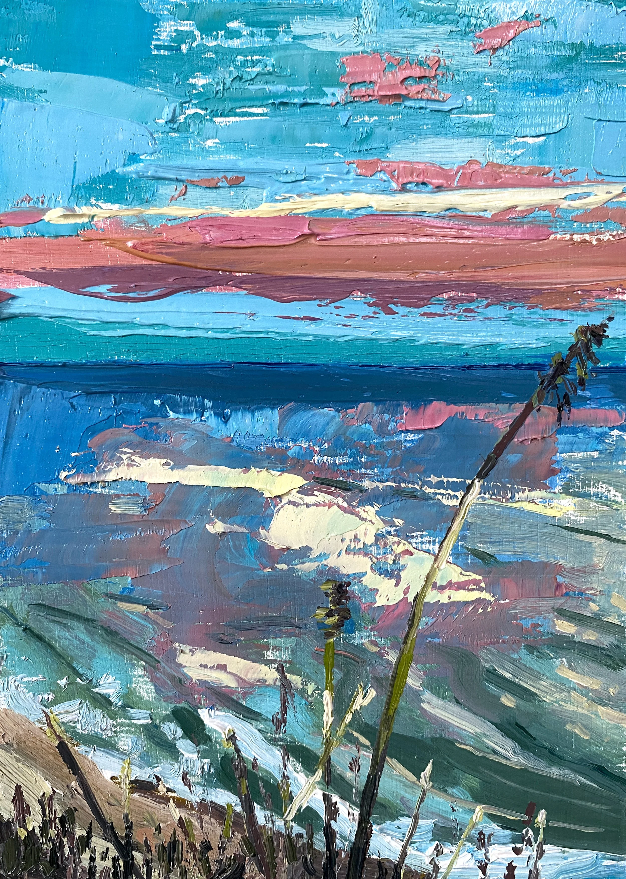 Cliffside Nocturne, 5" x 7" oil on panel £100