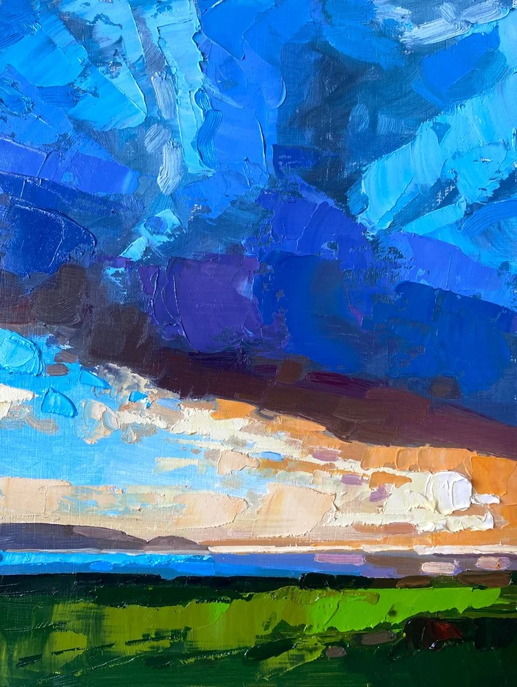 Under Dark Clouds 9 x 12" oil on panel £500