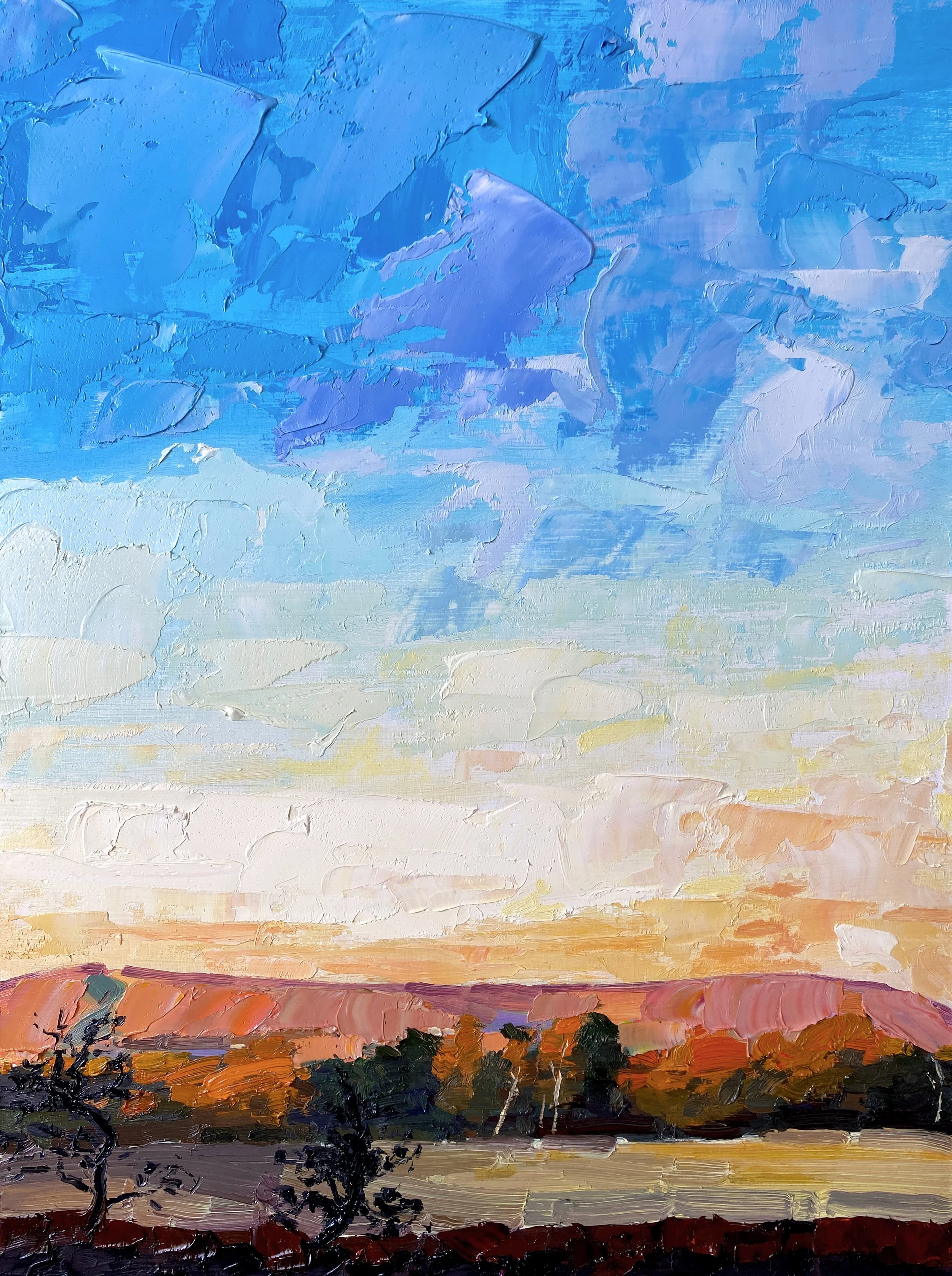 Looking Over The Campsies 12" x 16" oil on cradled panel £500