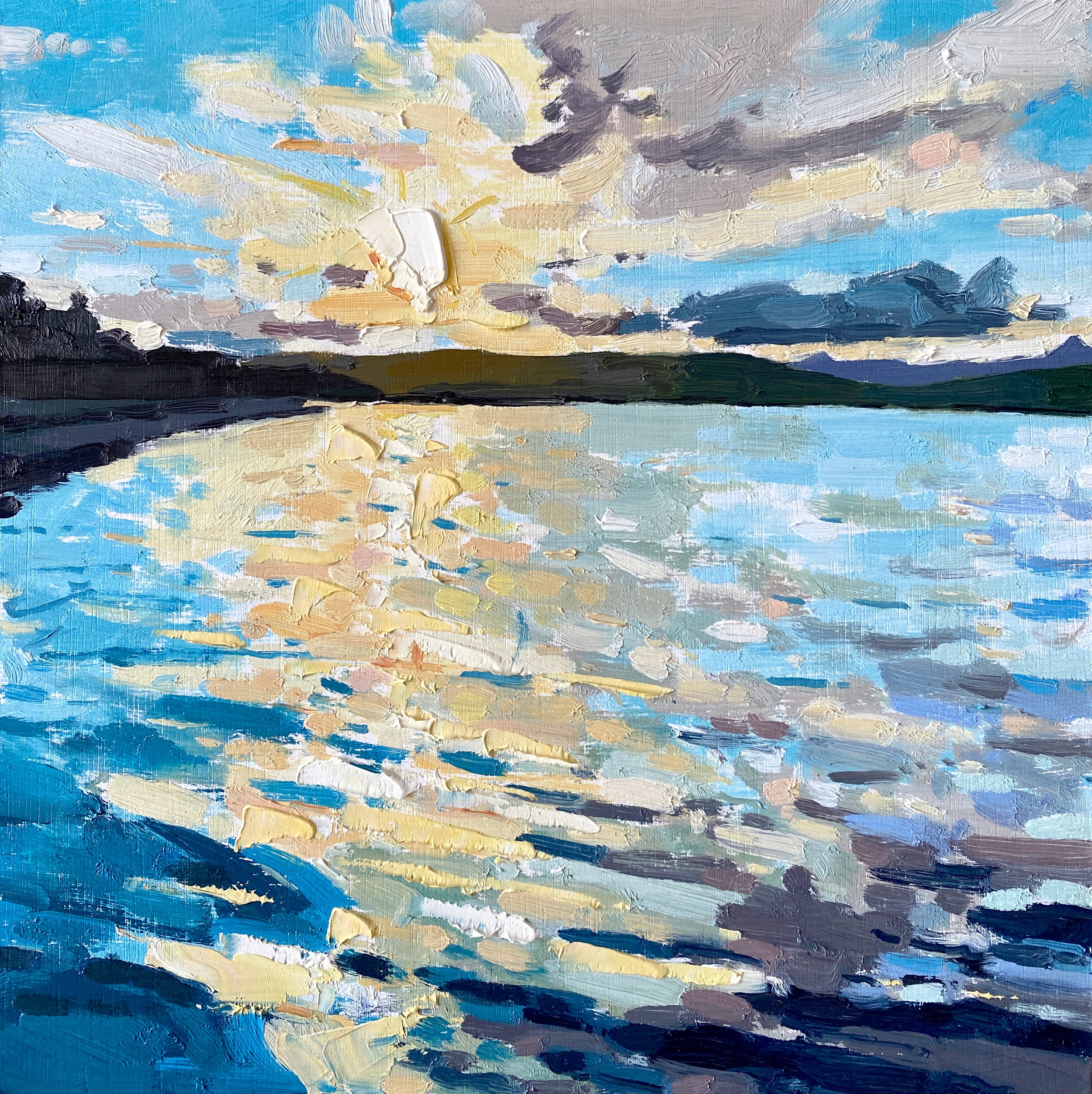Still Waters, Arran, 10" x 10" oil on Panel £400