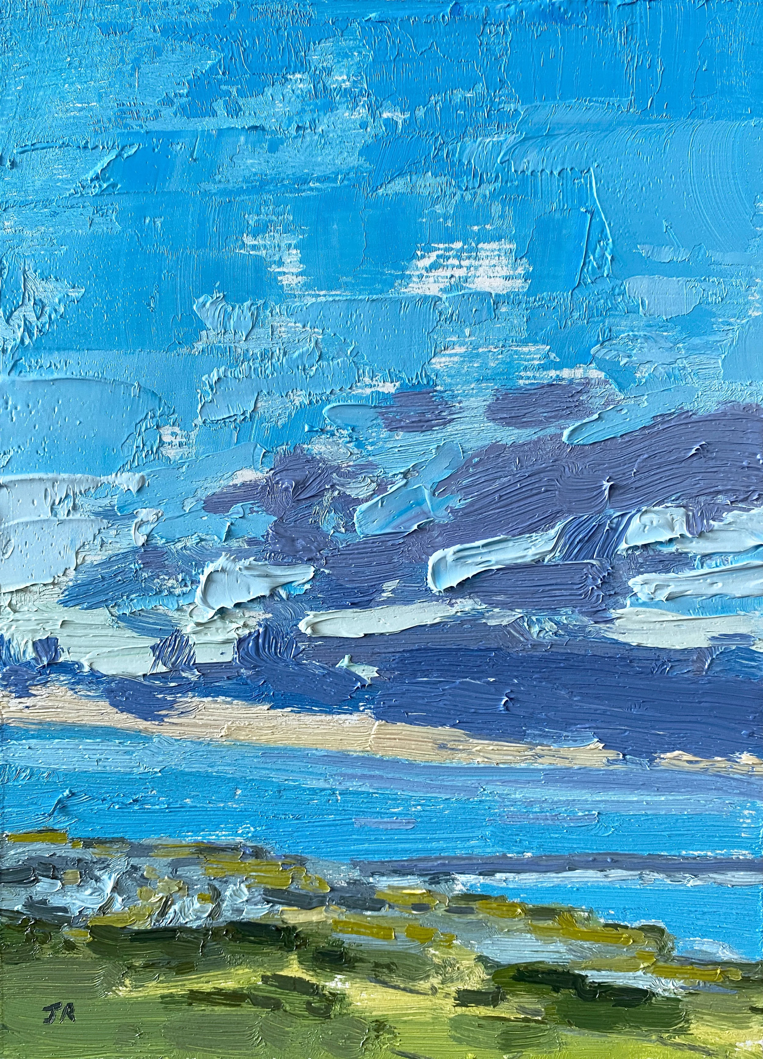 Trearddur Bay, Sunset, 5" x 7" oil on panel. £100