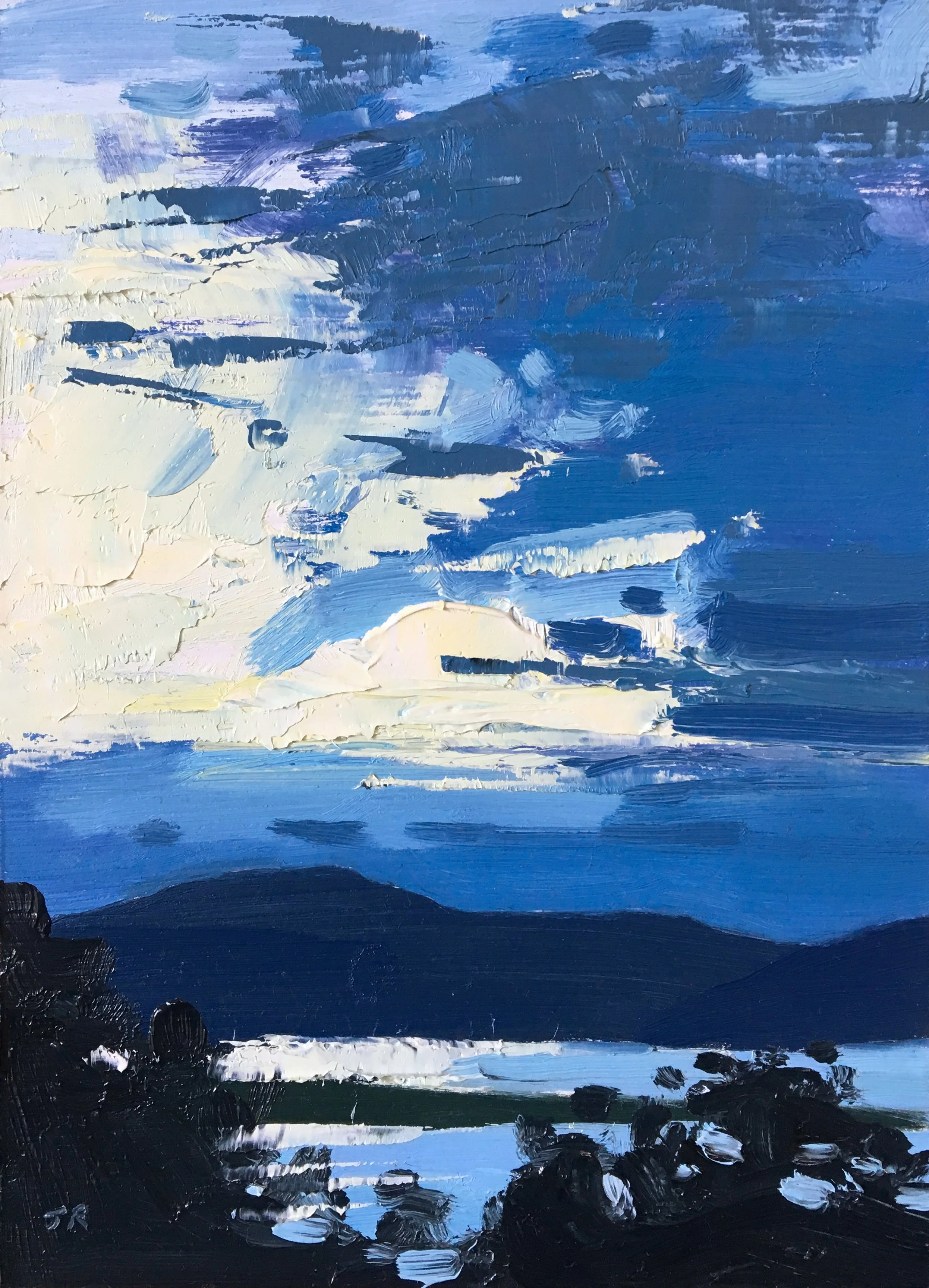 Golden Light, Port Bannatyne, 5" x 7" oil on panel £100