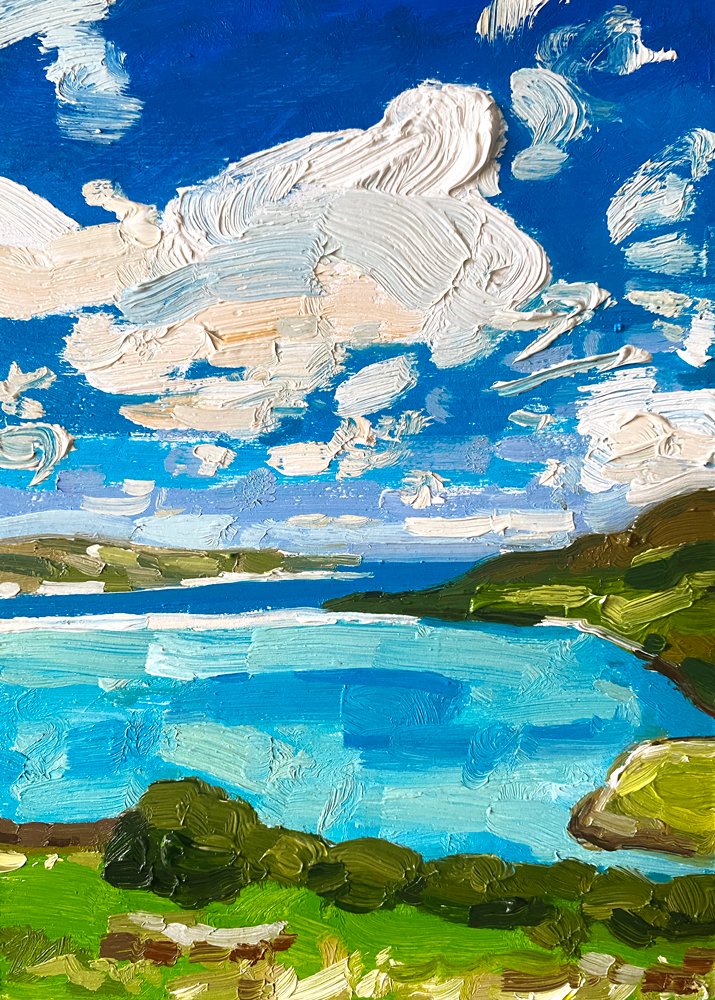 Kyle of Tongue, 5" x 7" oil on panel £100