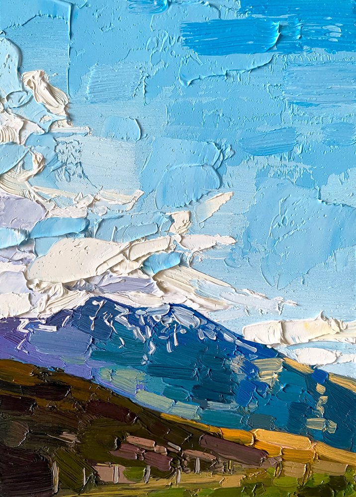 Towards The Peak, 5" x 7" oil on panel £100