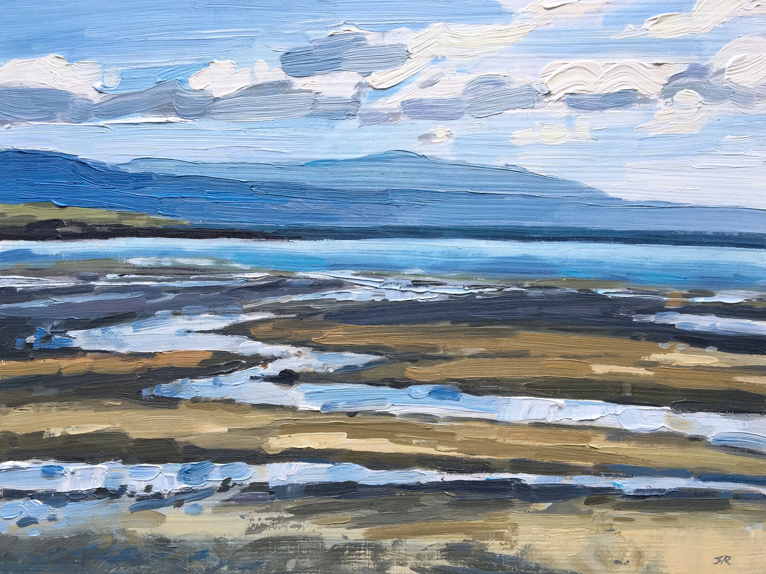 Ettrick Bay Shimmers, 9" x 12" oil on panel. £300