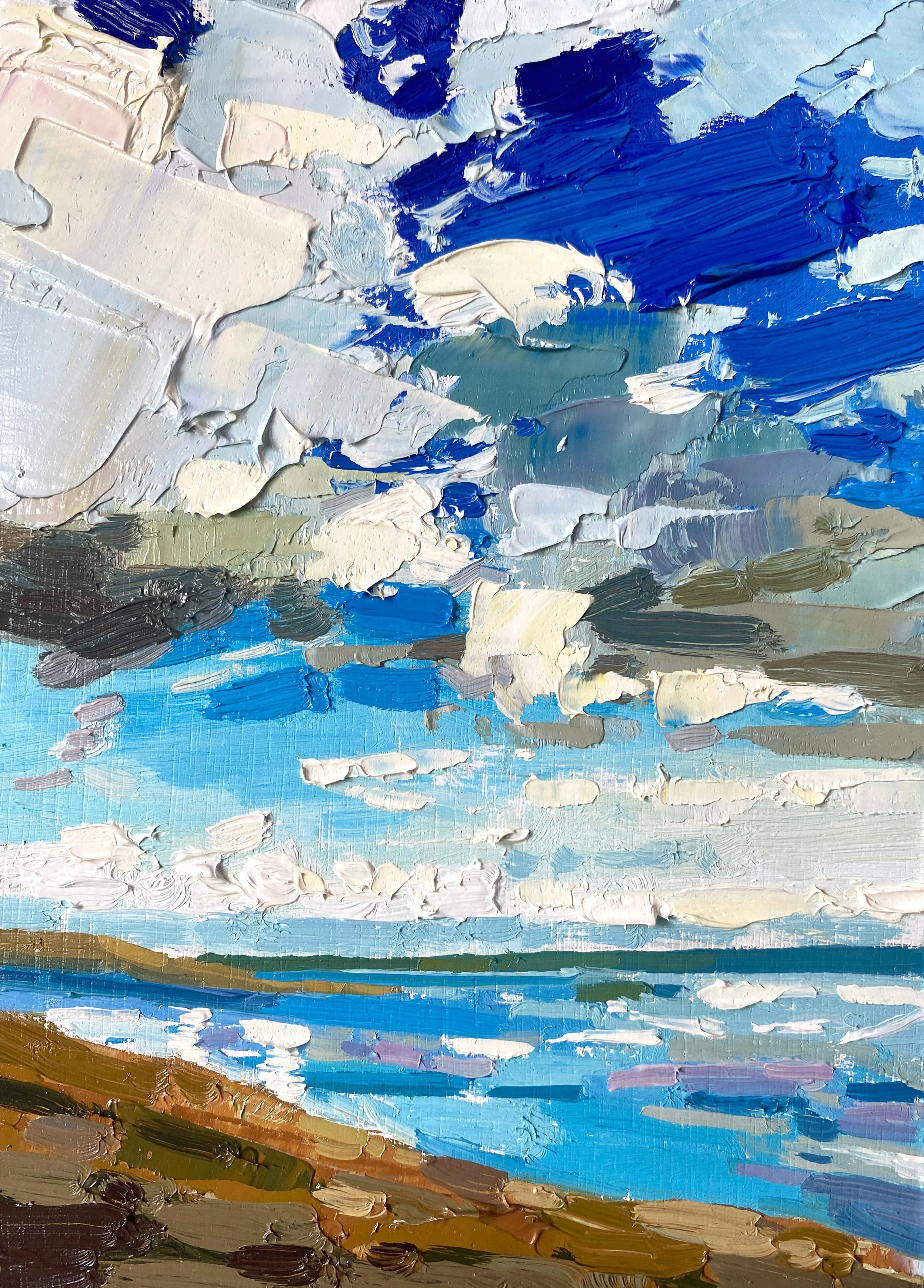 Looking Over Bute, Goatfell, 5" x 7" oil on panel £100