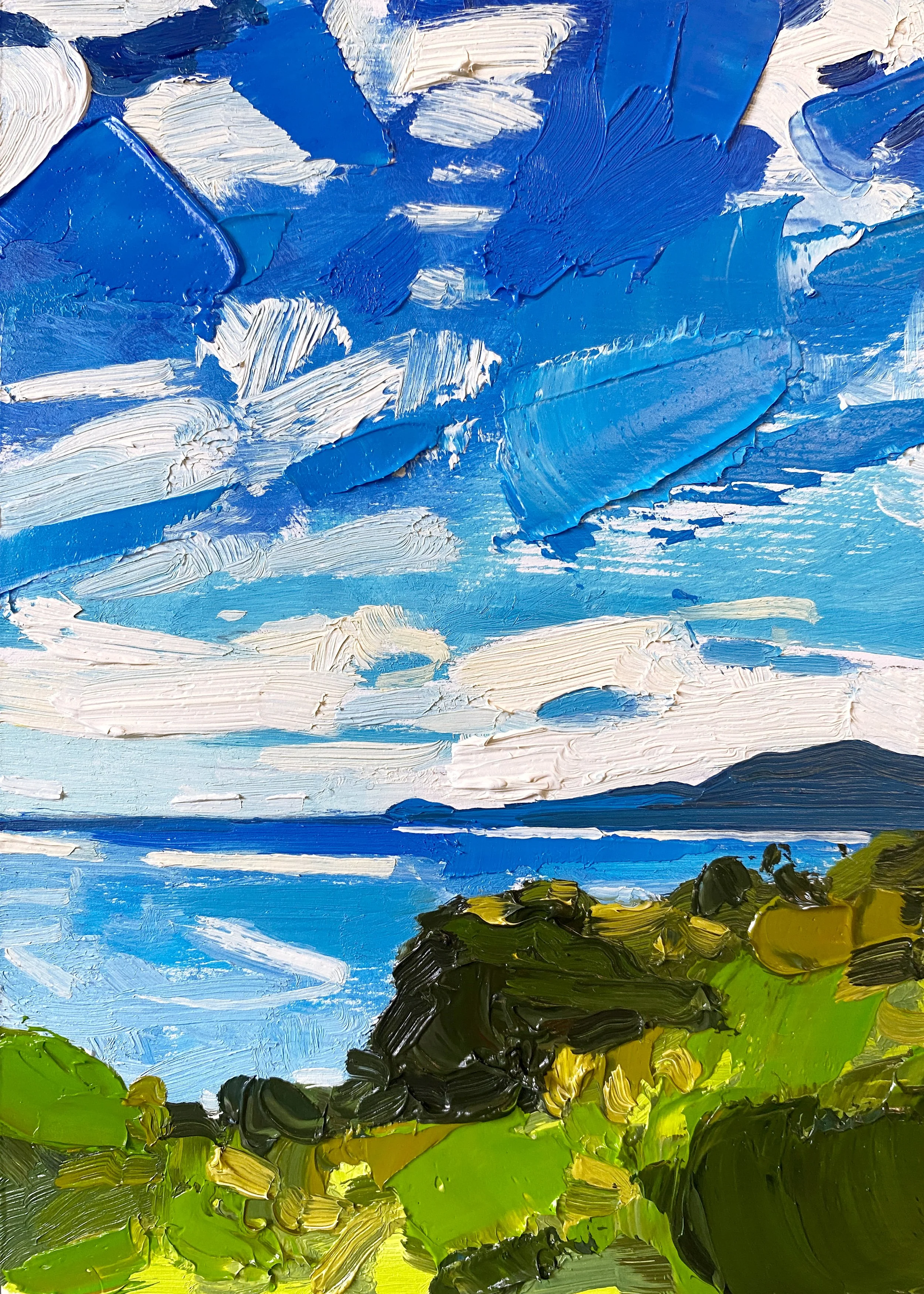 Towards Arran, 5" x 7" oil on panel £100