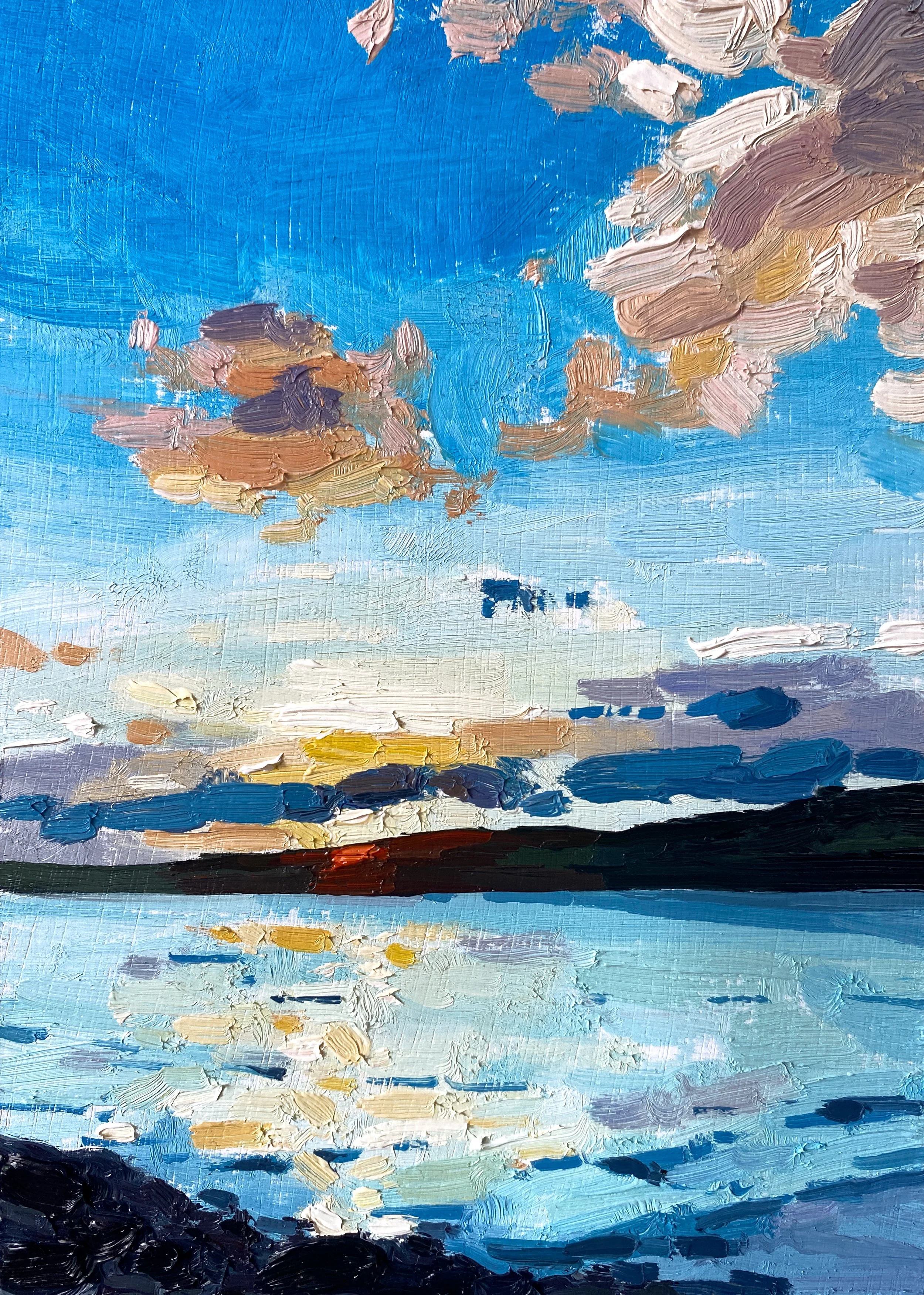 Light Across The Bay, 5" x 7" oil on panel £100