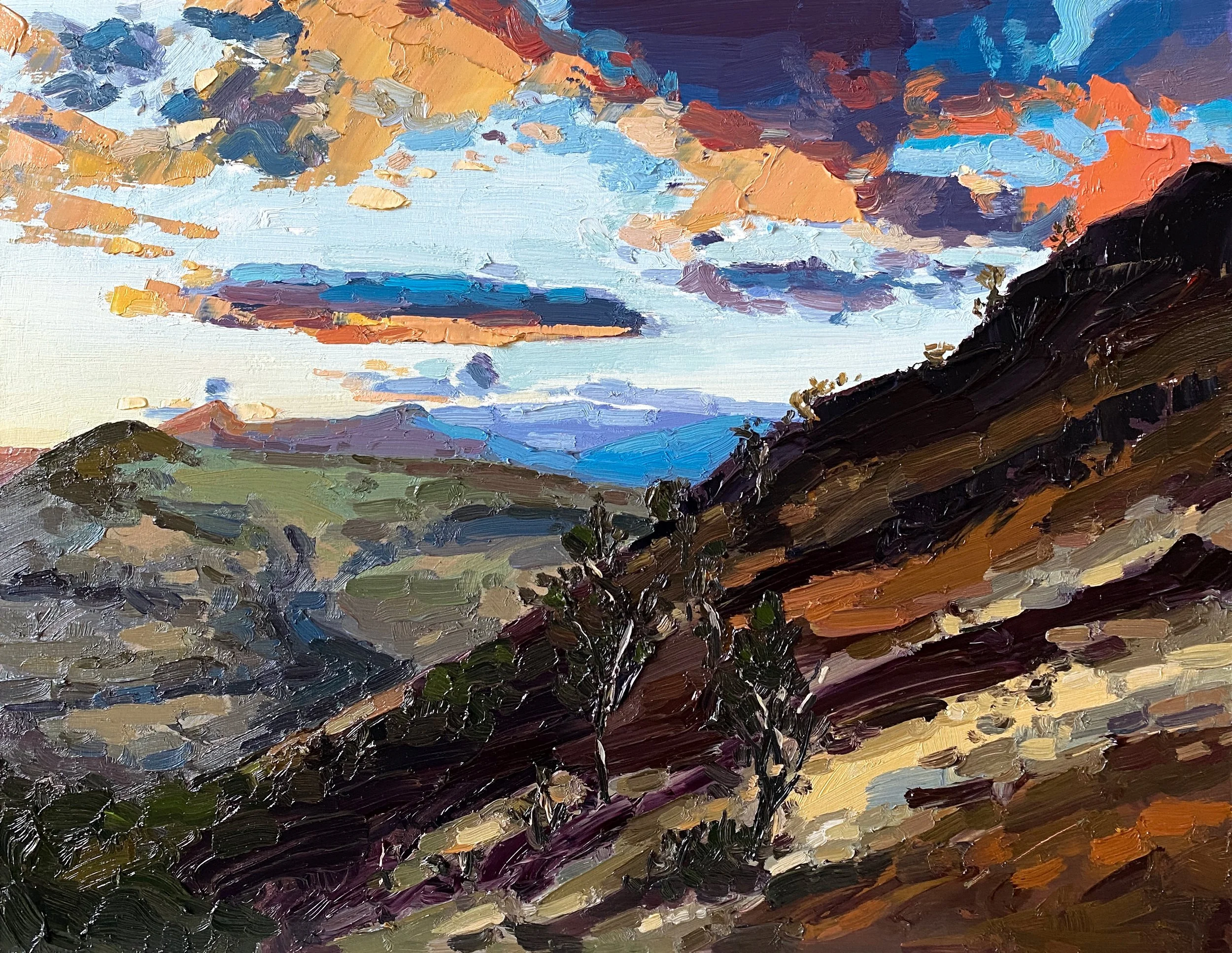 Descent Home, 14" x 18" oil on panel £600
