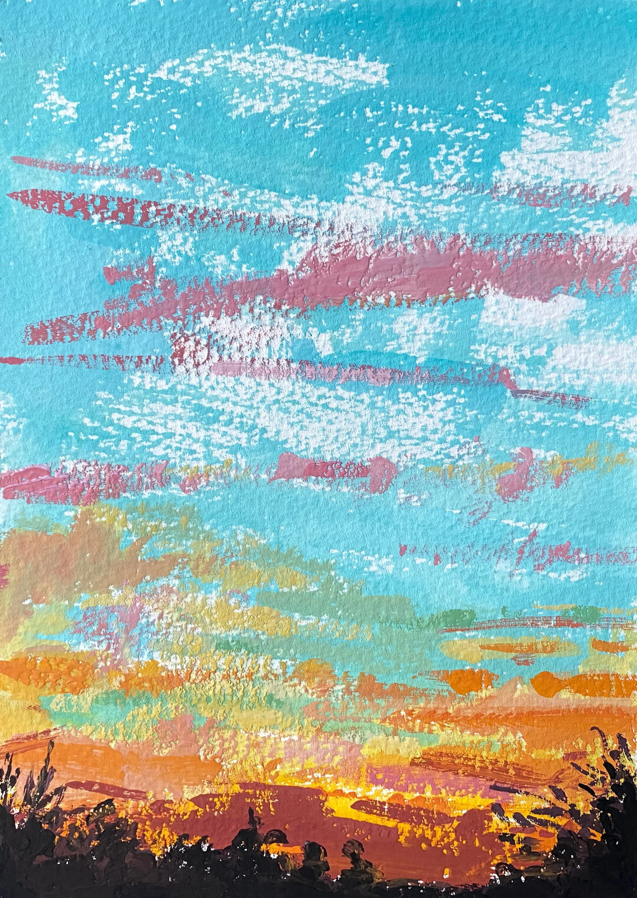 Winter Sky, 5" x 7"  Gouache on paper. £80