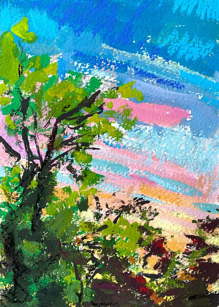 Sunset Pastels, 5" x 7"  Mixed Media on paper. £80