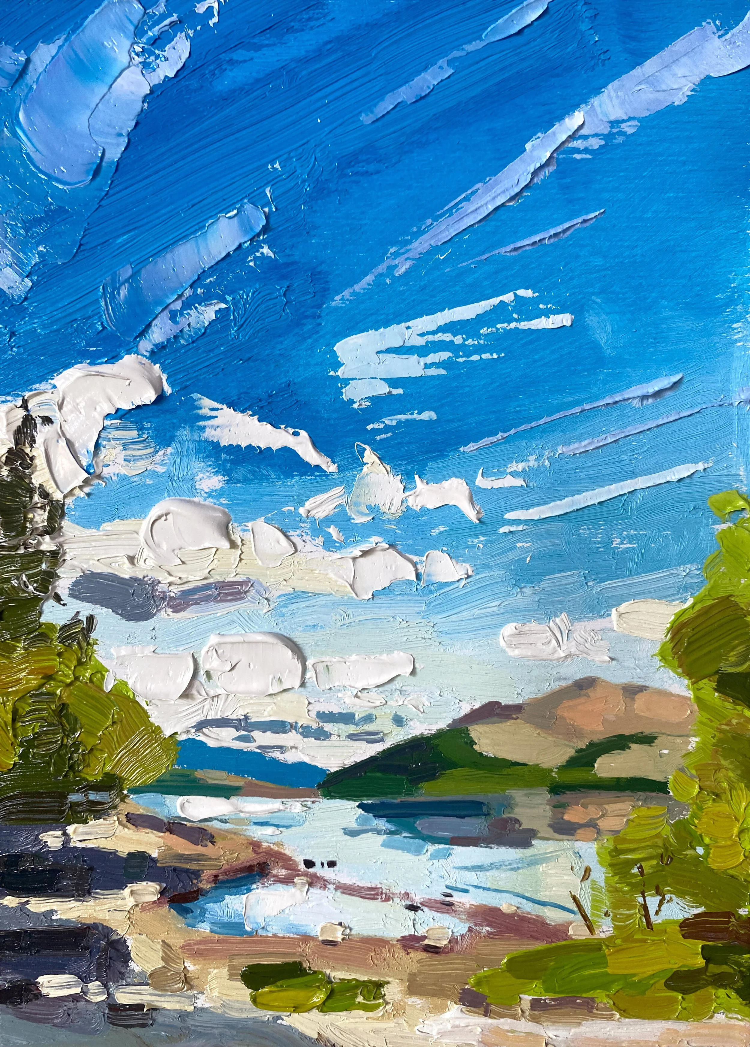 Luss Shoreline, 5" x 7" oil on panel - Contact Fotheringham Gallery, Beechgrove House, 49 Henderson Street Bridge of Allan, FK9 4HG, info@fotheringhamgallery.co.uk