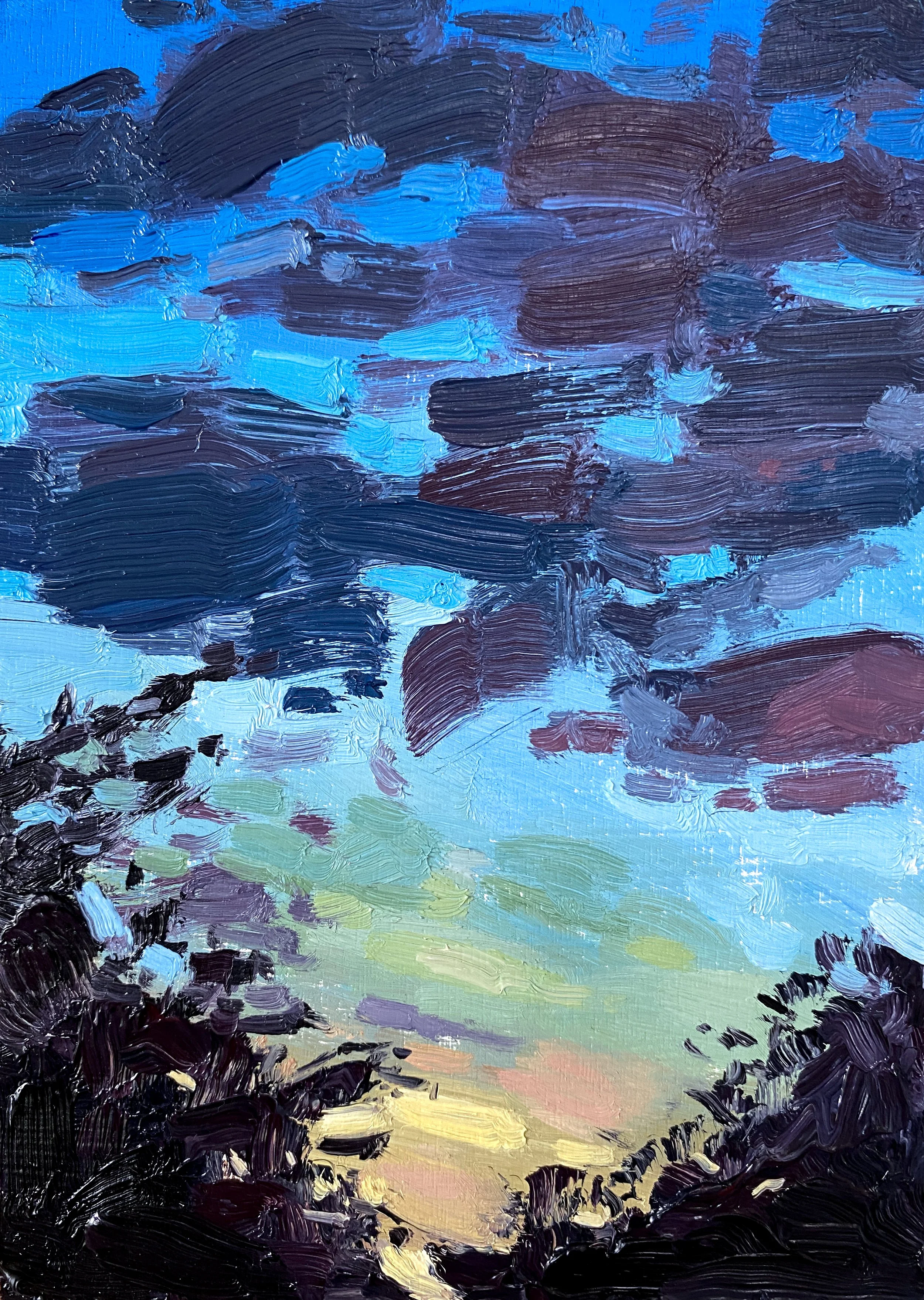Treetop Nocturne, 5" x 7" oil on panel £100