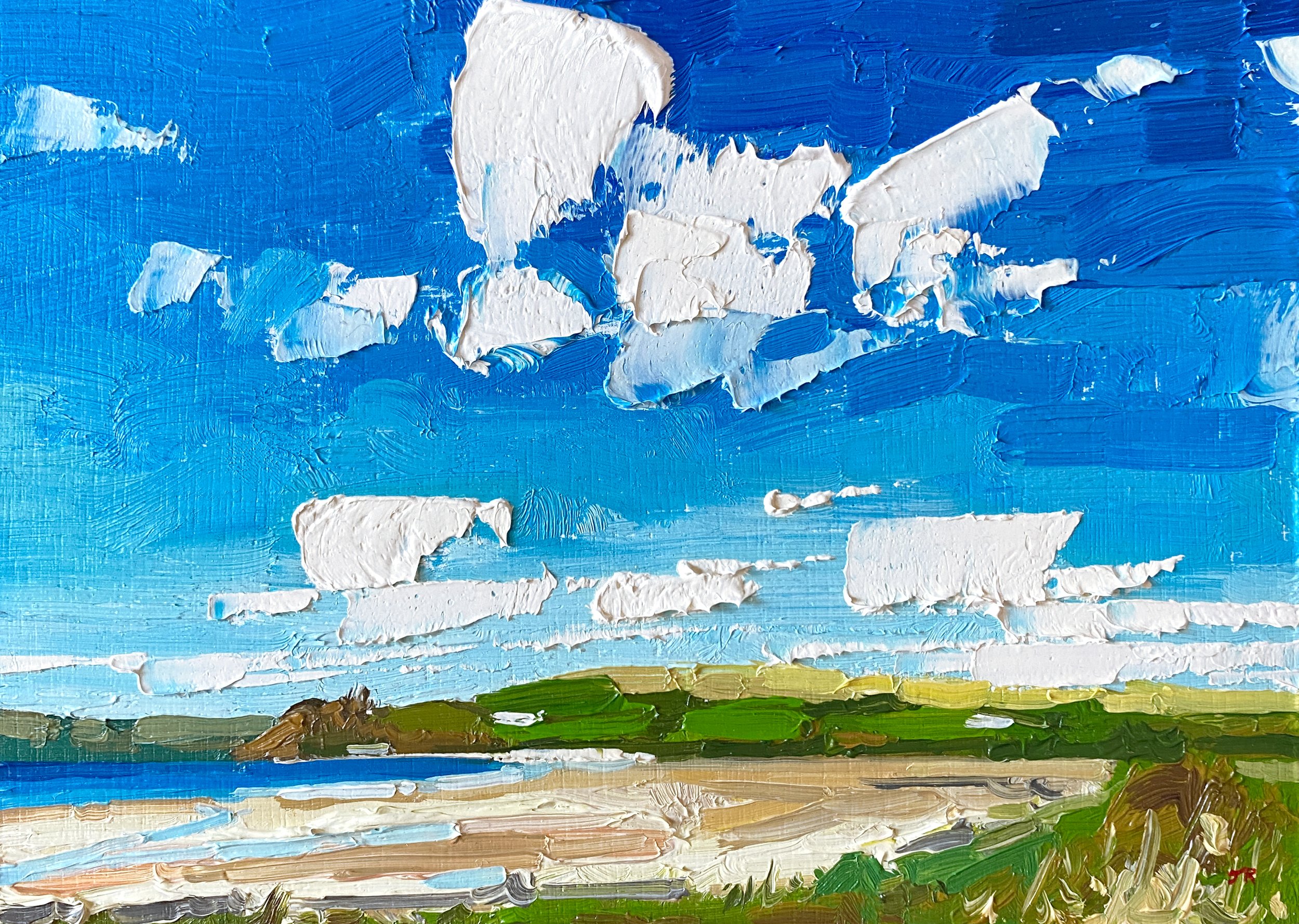 Summer Ettrick Bay 5" x 7" oil on panel £160