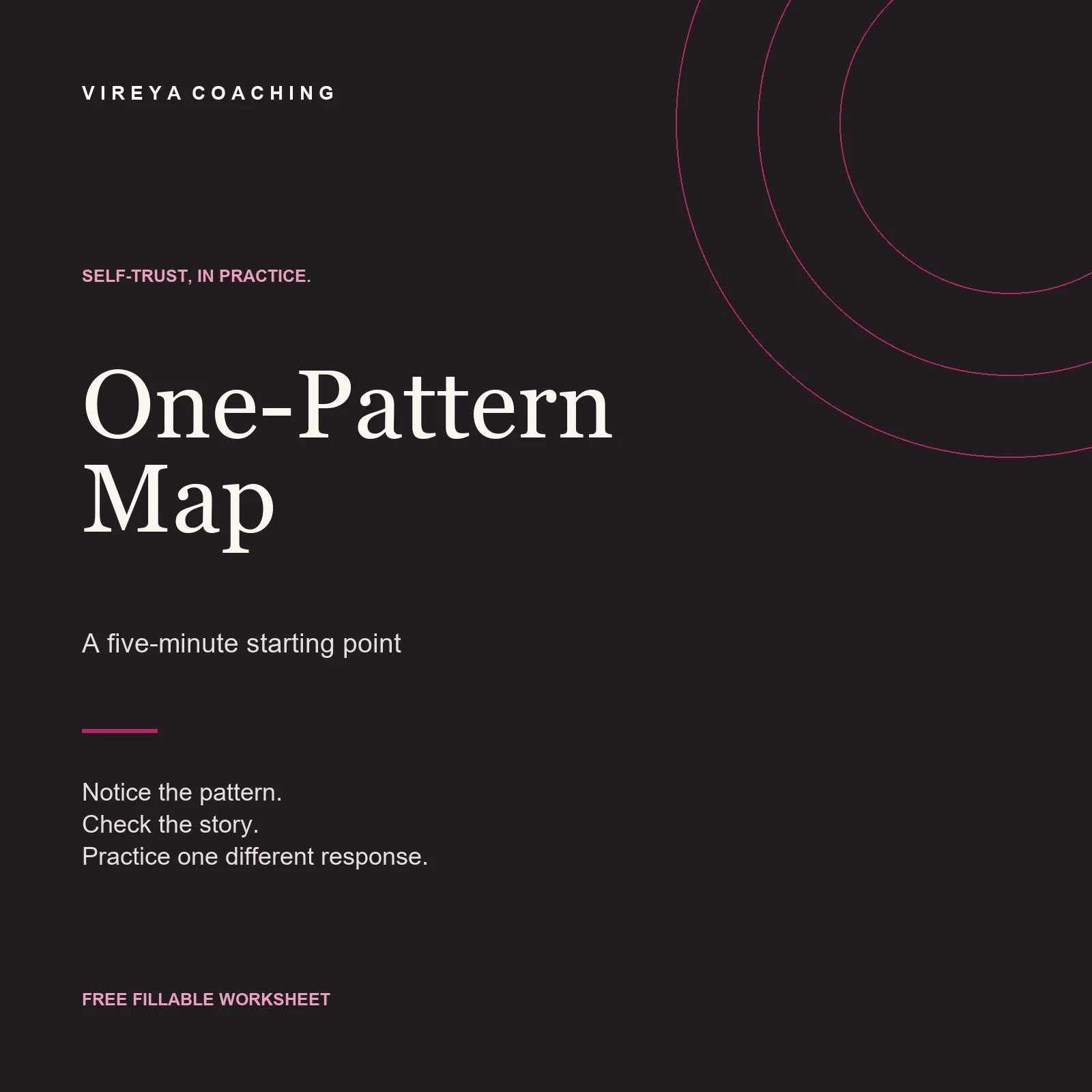 One-Pattern Map — Free Worksheet