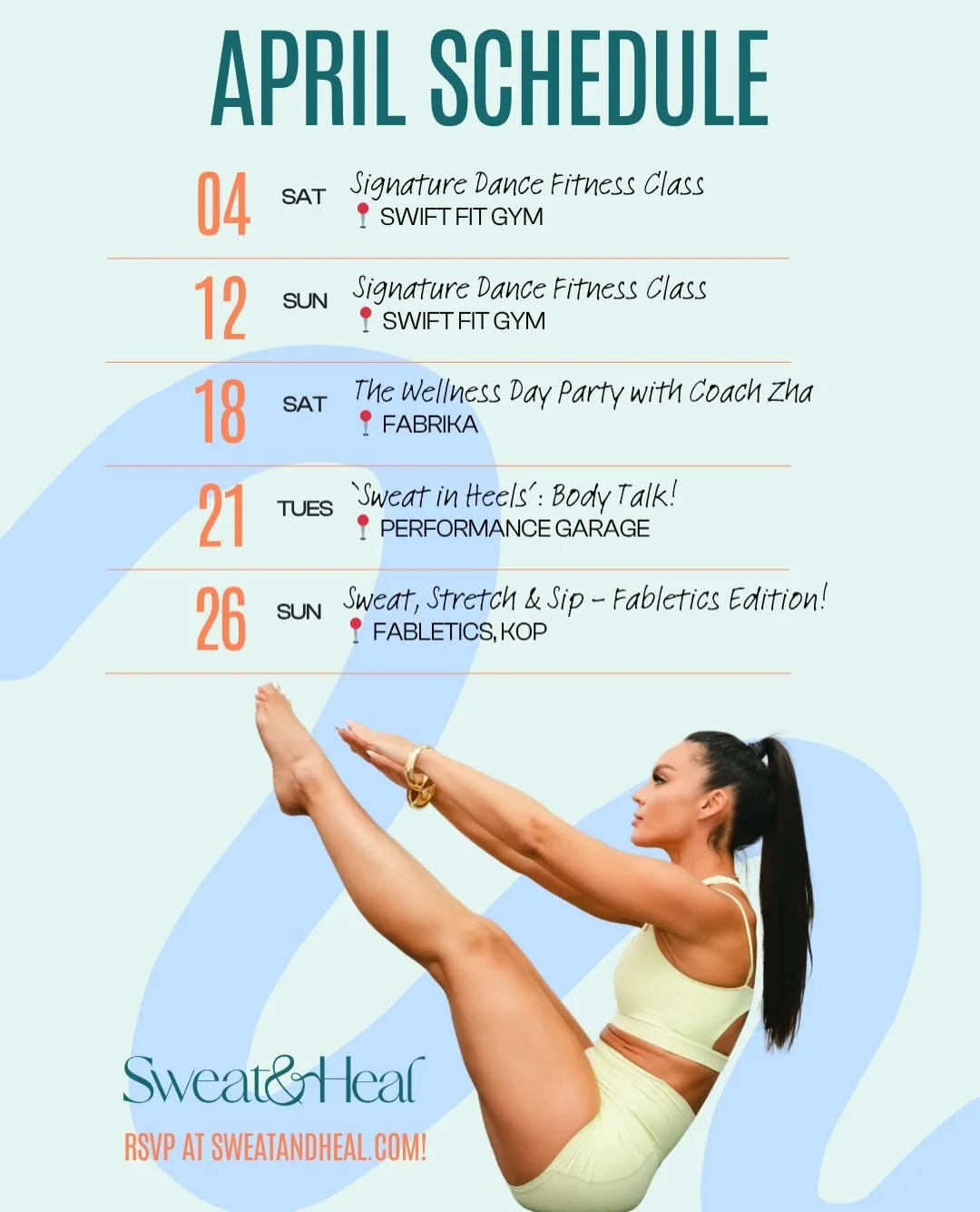 New month. New energy. And a calendar I&rsquo;m reallyyyy excited about &mdash; you definitely want to swipeeee on this one! 😉

Whatttt a jam-packed lineup of in-person events! I can&rsquo;t wait to move, connect, and be in community with you all ag