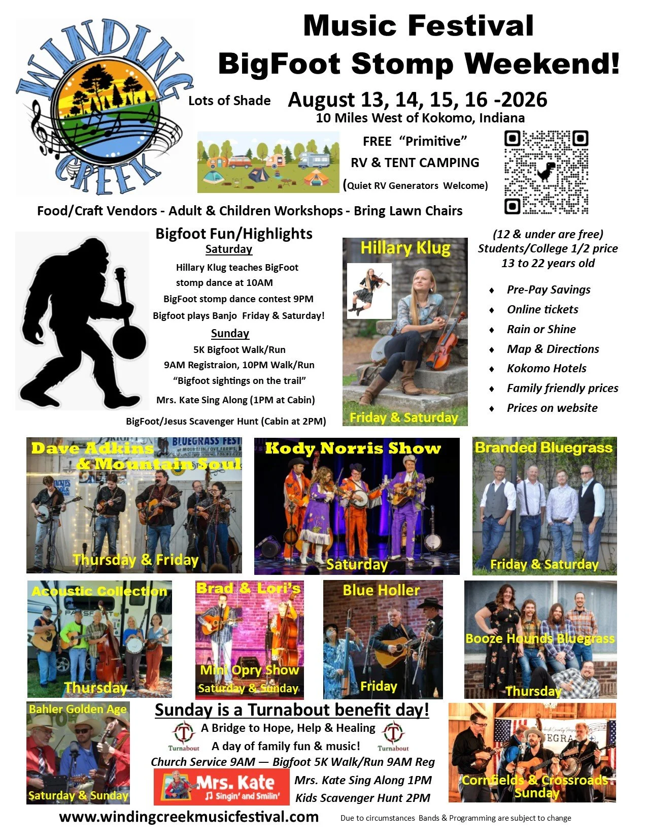 winding creek music festival: Bigfoot stomp weekend