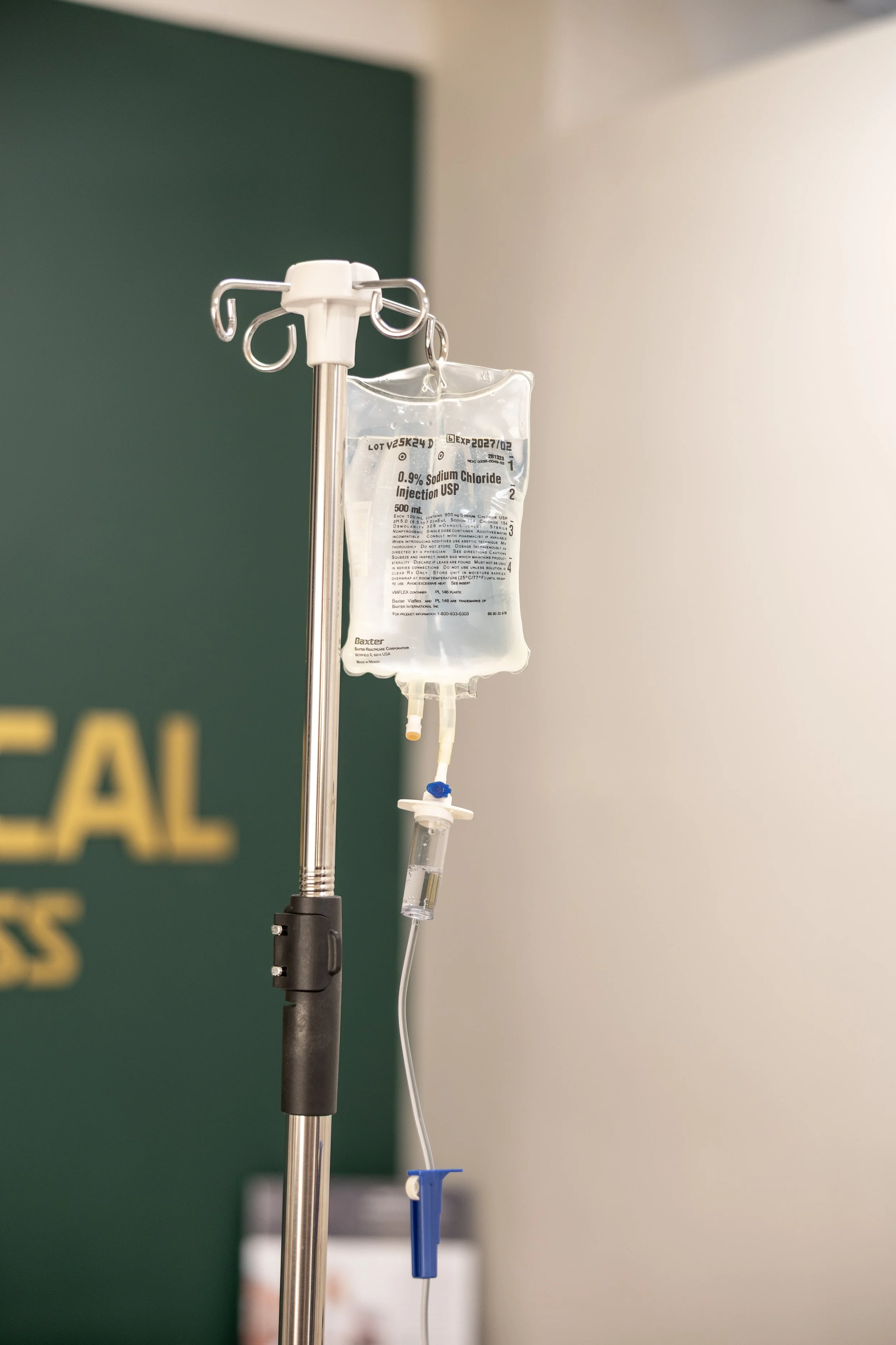 Patient receiving IV hydration and vitamin infusion therapy in Worcester, Massachusetts
