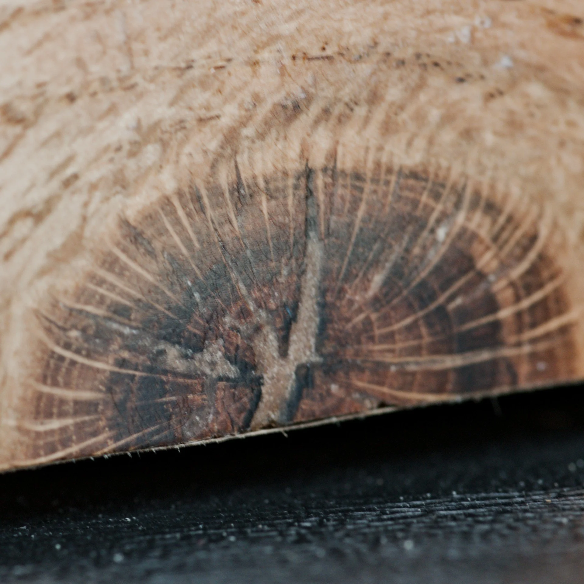 A stabilized knot that makes this frame unique, different than all others.