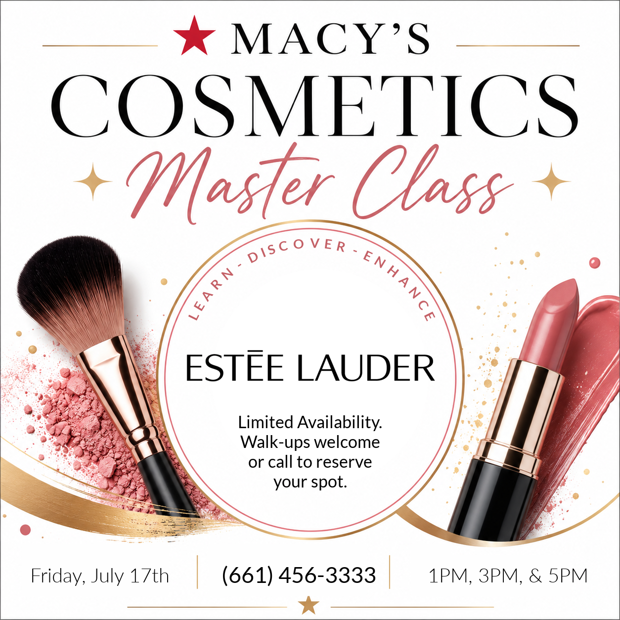 FREE Estee Lauder Master Class at Macy’s