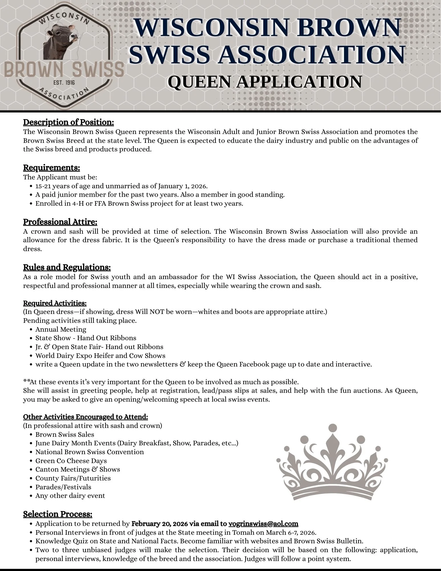 The Wisconsin Brown Swiss Queen Application Description.jpg