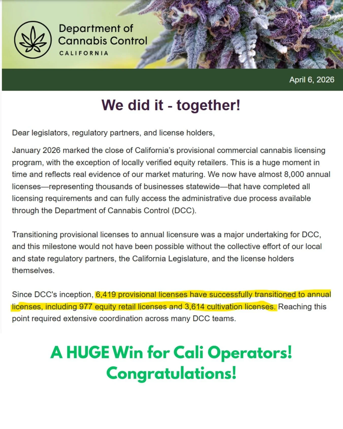 As a recipient of 1️⃣ 
I am very proud to be a part of this &amp; to have been able to help many other licensees receive their Annual License!

But here&rsquo;s the part you really need to pay attention to:
No more provisional licenses means less gre