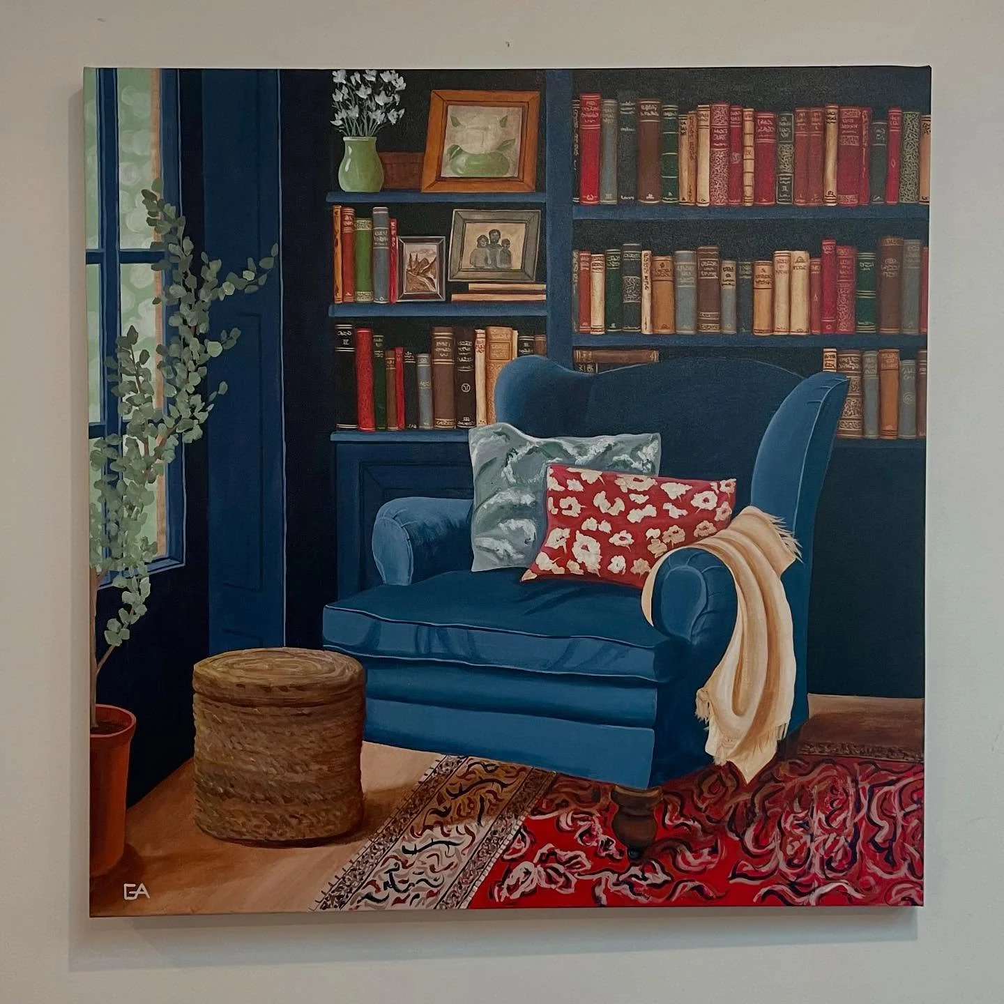 AVAILABLE NOW @dickersongallery 34 Queen St Woollahra or Dickerson.com.au
&bull; &lsquo;A place for reflection&rsquo;
&bull; 102 x 102cm
&bull; Acrylic on canvas 

#dickersongallery #oldbooks #vintagebooks #soloexhibition