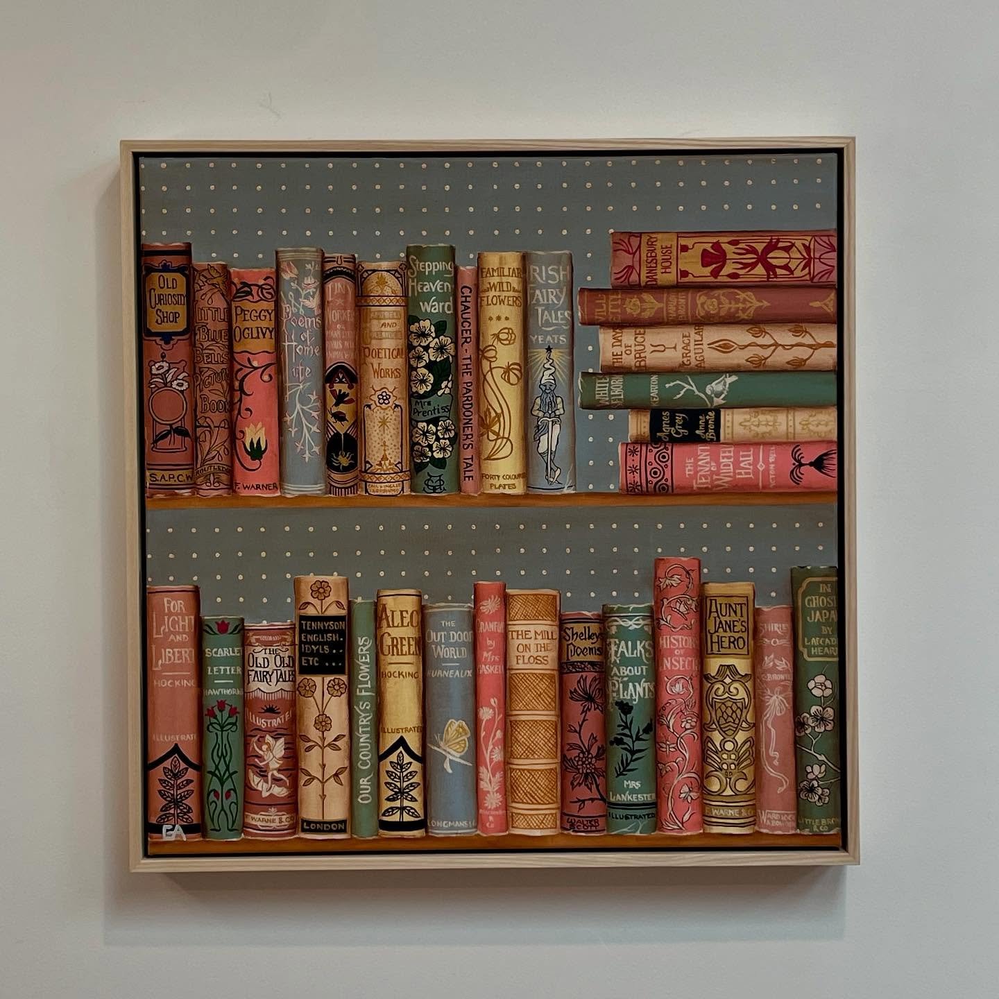 AVAILABLE NOW @dickersongallery 34 Queen St Woollahra or Dickerson.com.au
&bull; &lsquo;From Peggy to Shirley&rsquo;
&bull; 63 x 63cm
&bull; Acrylic on canvas 

#dickersongallery #oldbooks #vintagebooks #soloexhibition