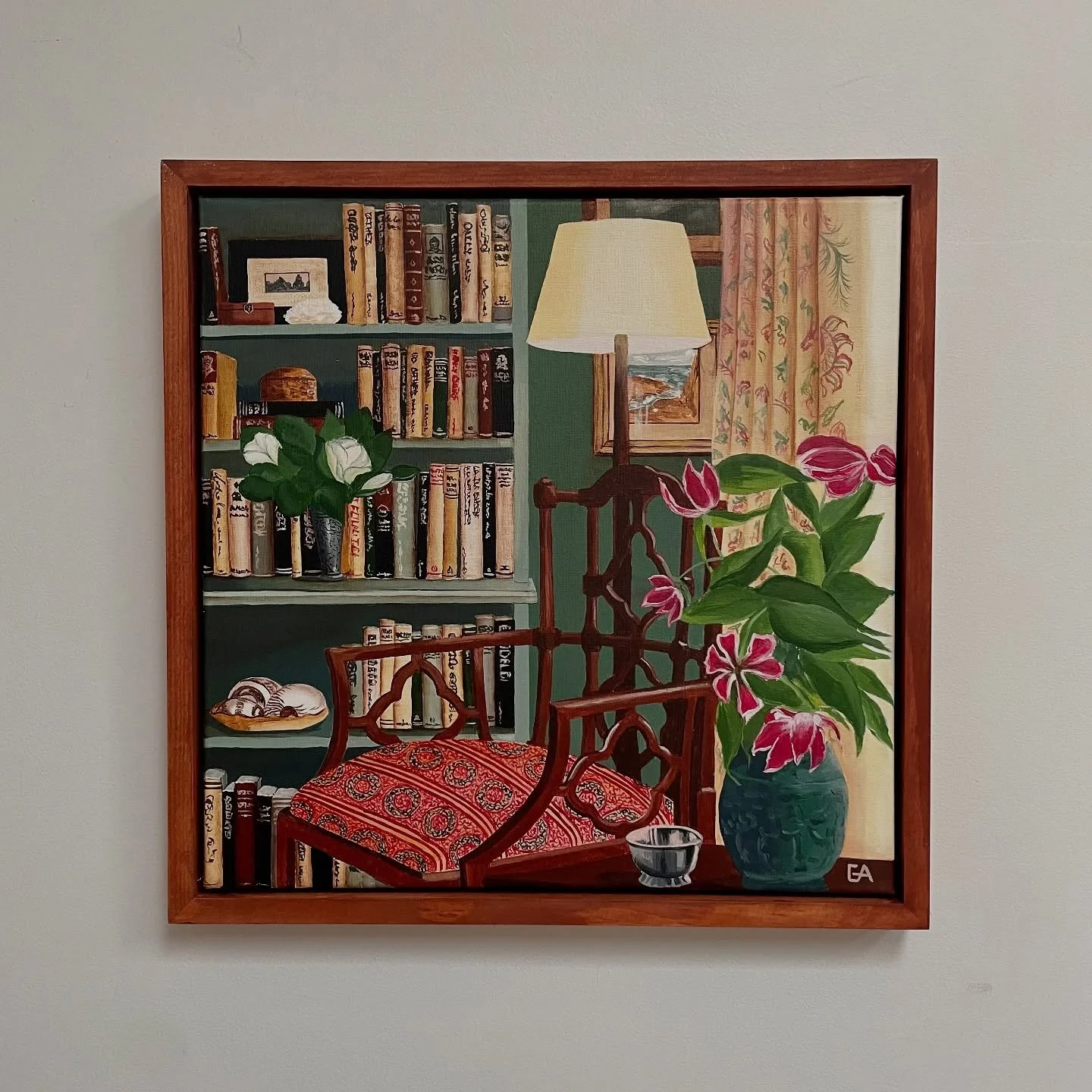 🔴 SOLD - commission! Love this little painting, I actually painted this same room a long time ago and it was interesting to see how much my painting has progressed over time. Just goes to show that practice, practice, practice actually does work. 

