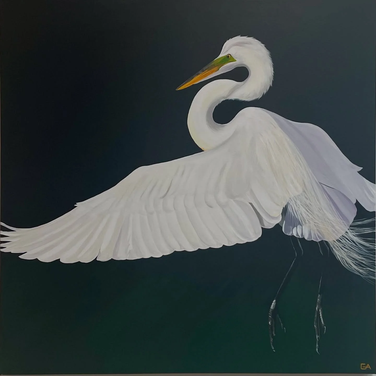 ⭐️ NEW PAINTING ⭐️ every now and then I like to paint what I call a palate cleanser- ie something totally different from what I normally paint just to stretch my wings a bit (pun not intended). This one I painted for myself and now has a place on my 
