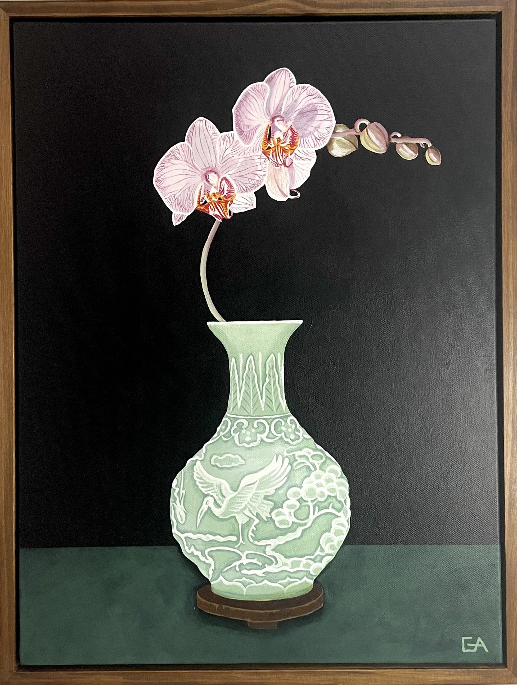 The jade vase - framed