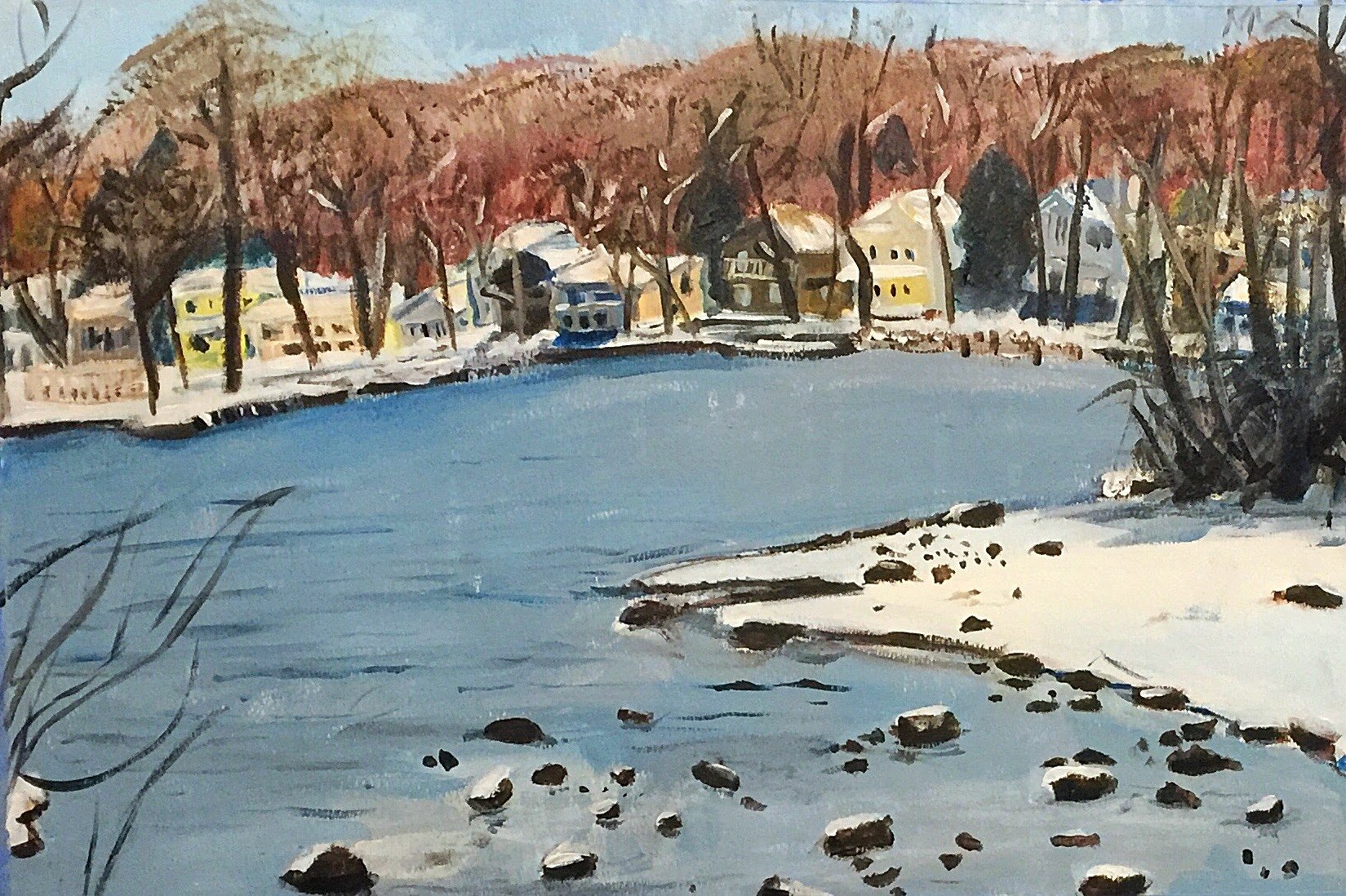 Winter Kissed the Lake