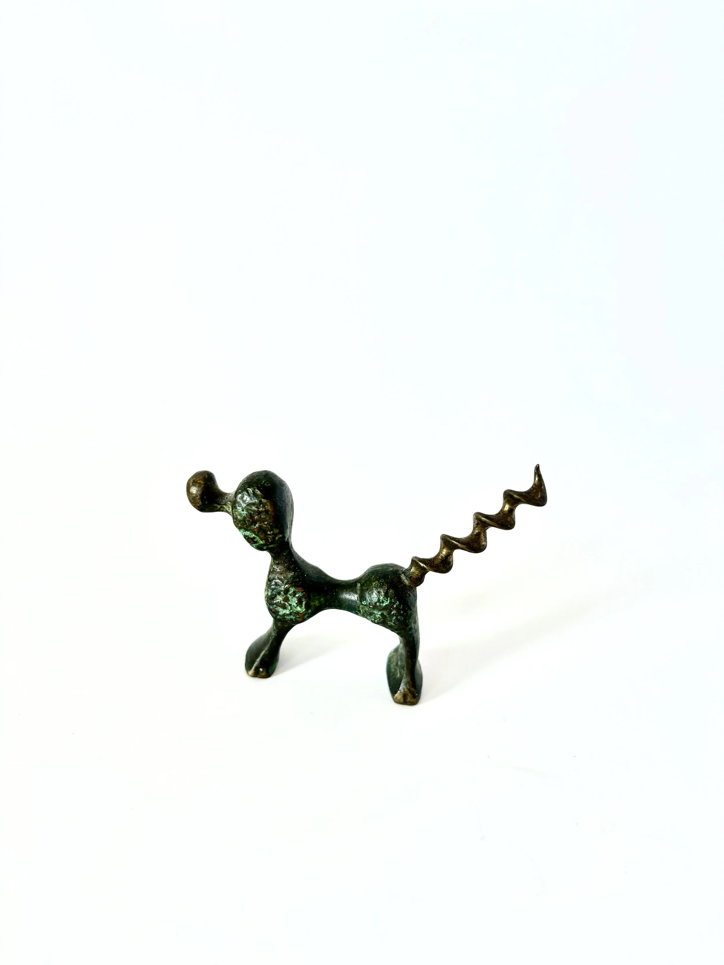 Mid Century Hakuli Brass Poodle Corkscrew