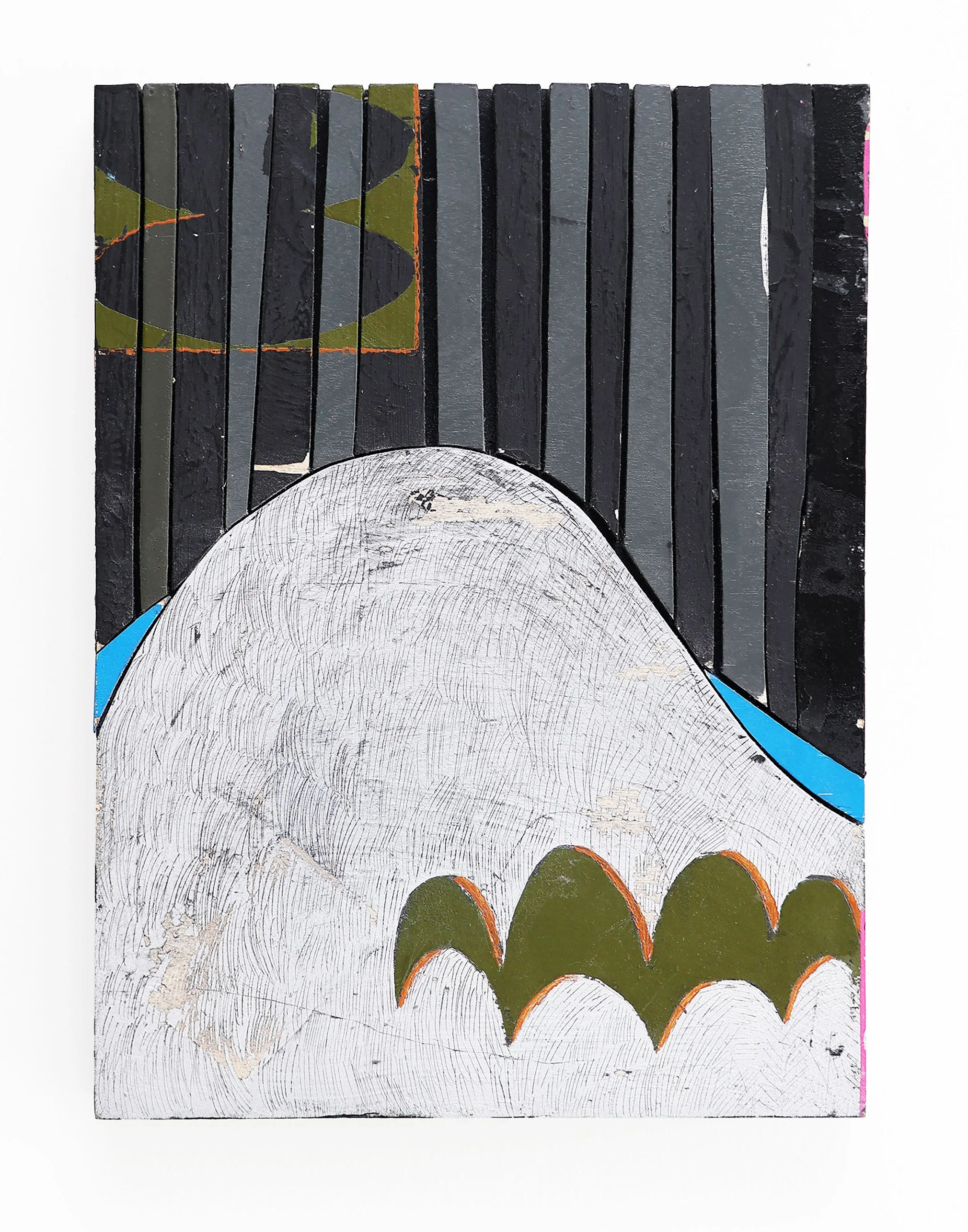 over the hills and far away
Wood, Acrylic, Glue
11.75 in x 9 in x 1.75 in
2024