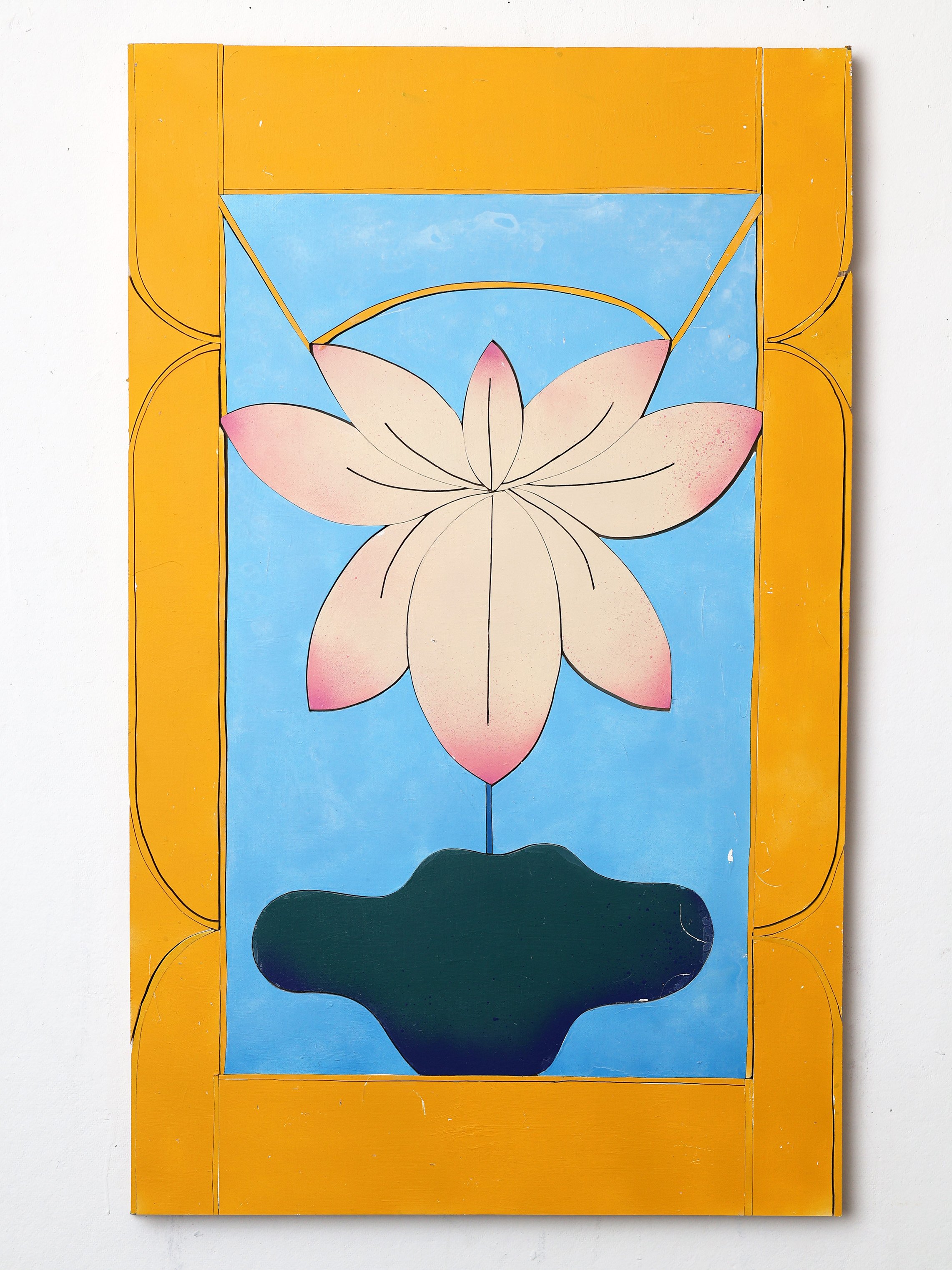 jhyal 
Wood, Acrylic, Glue, Tape
16.75 in x 20 in x 1.75 in
2023