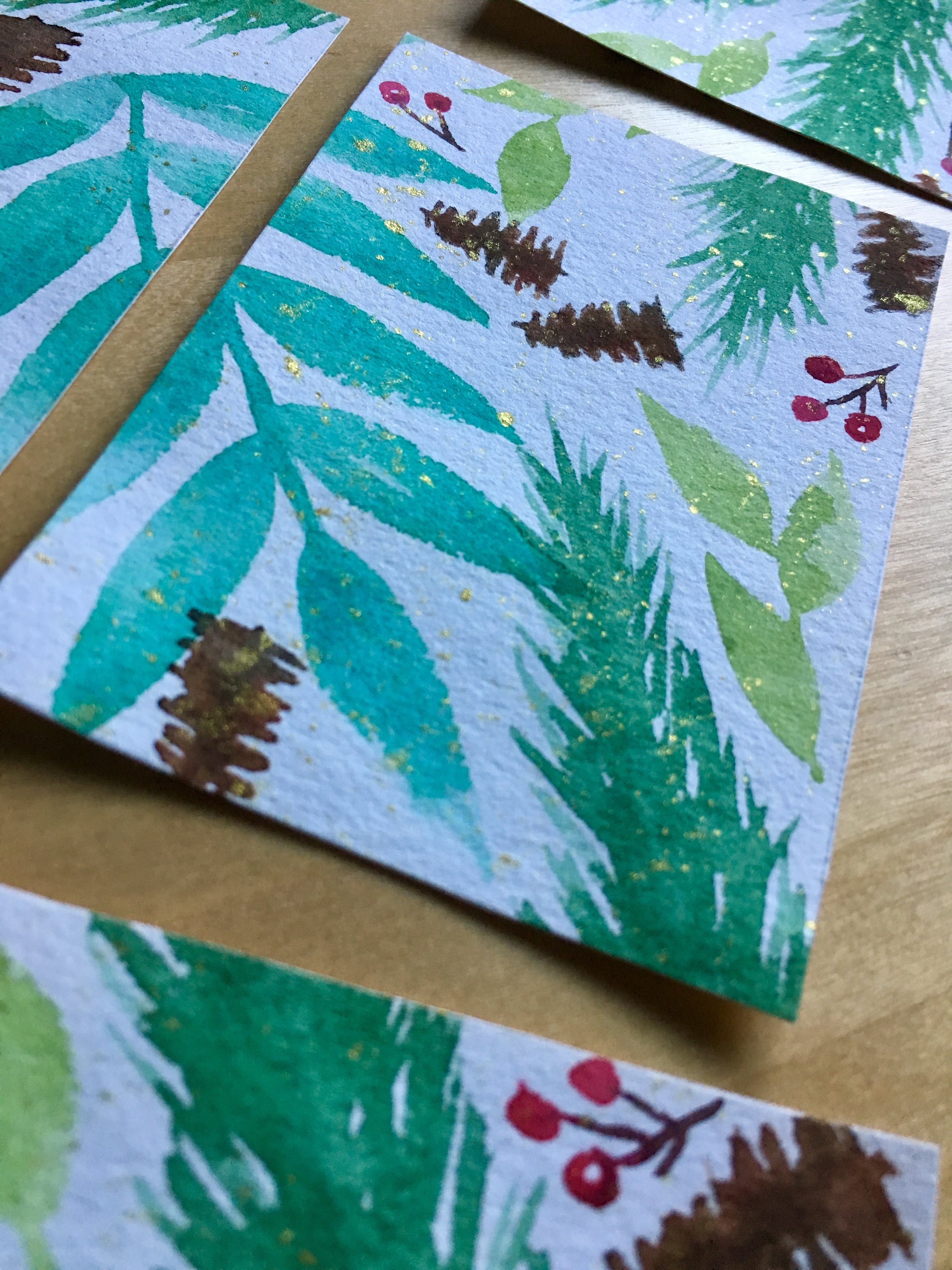 Christmas pattern - watercolor (2018)